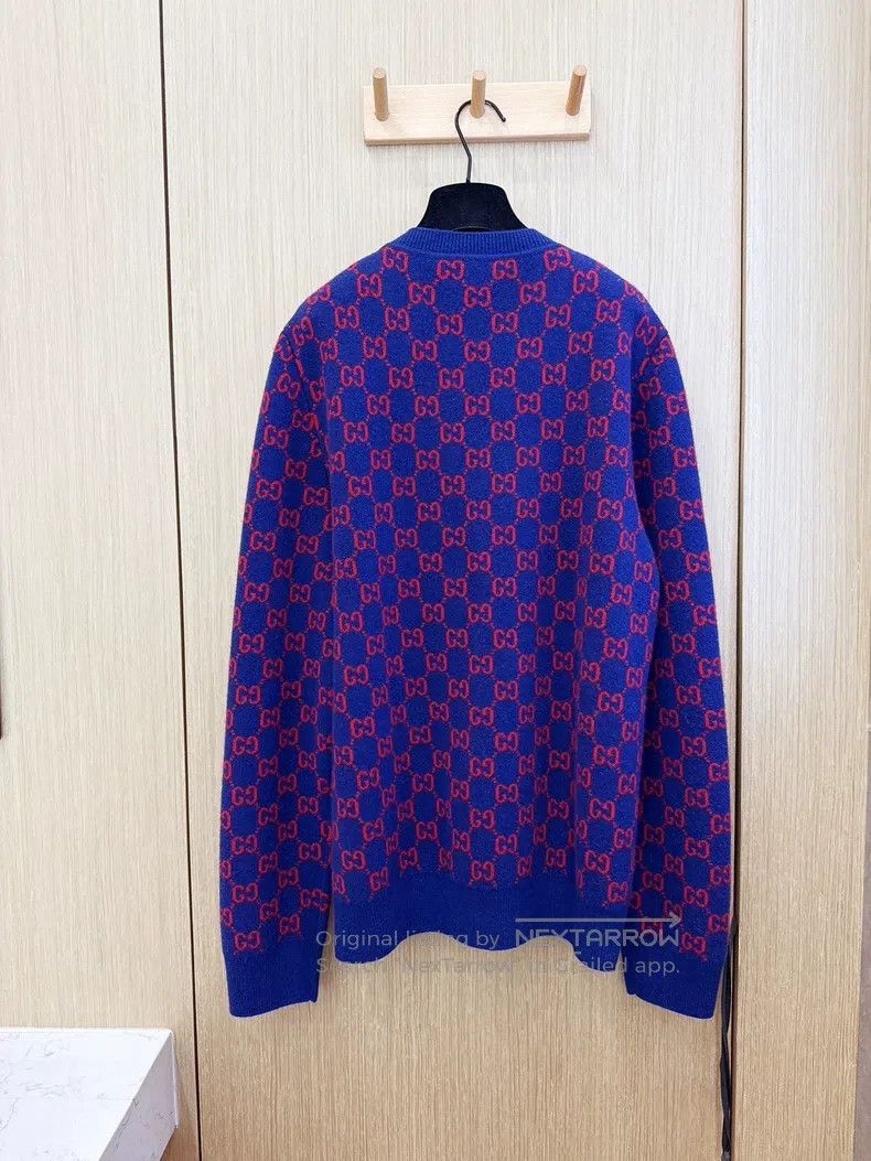 Gucci Gucci Double-sided GG wool jacquard knitted sweater Size US M / EU 48-50 / 2 - 3 Thumbnail