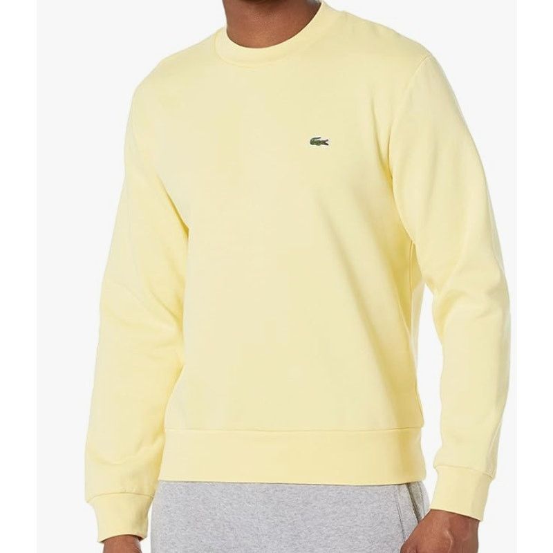 Lacoste Lacoste Men's Long Sleeve Solid Crew Neck Sweater Yellow S Size US S / EU 44-46 / 1 - 1 Thumbnail