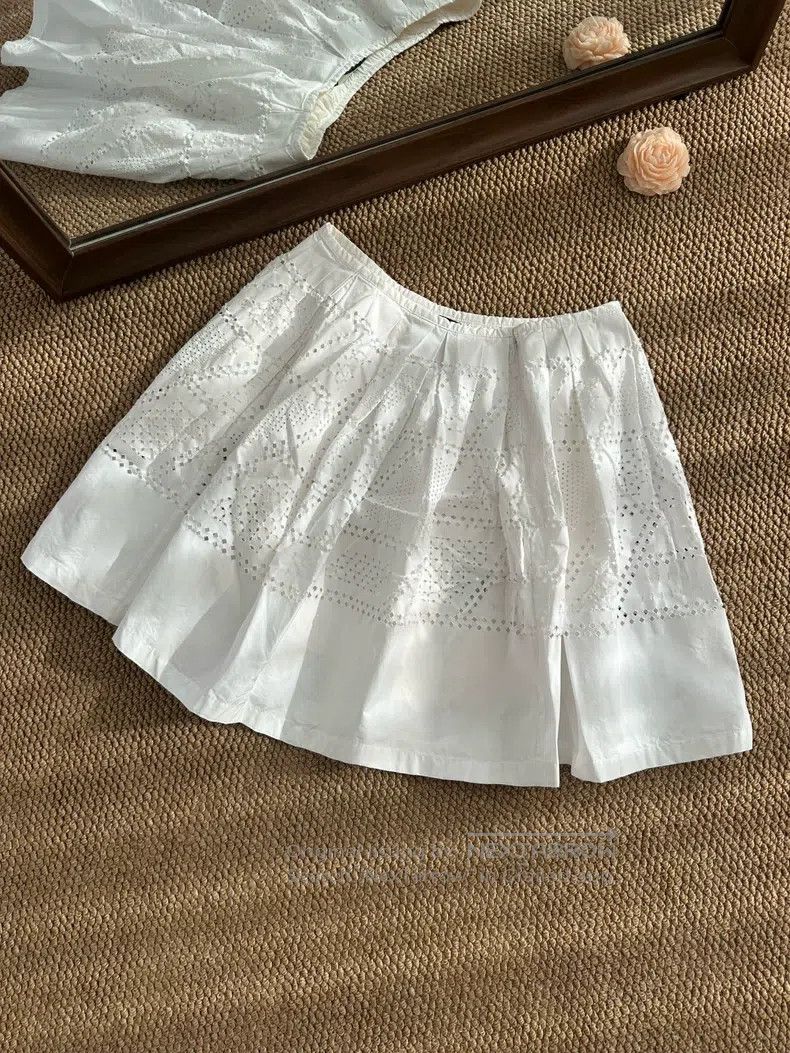 Fendi Fendi Lace-Up Skirt - Women's - White Size 27" / US 4 / IT 40 - 2 Thumbnail