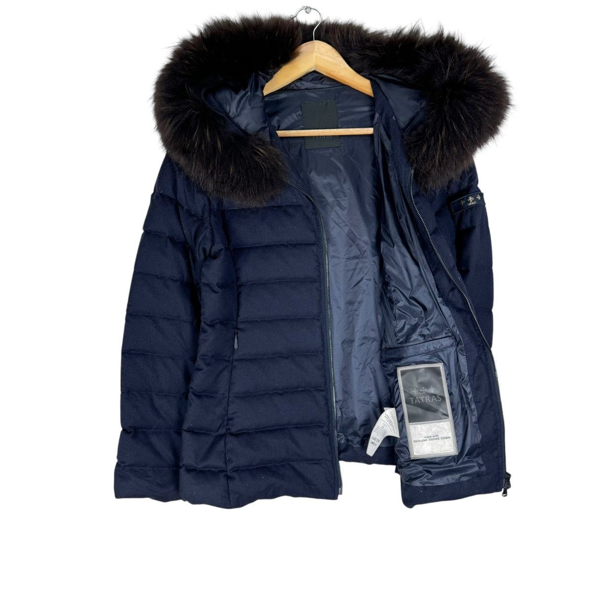 TATRAS 🌟TARTAS FUR HOODIE GOOSE DOWN JACKET Size M / US 6-8 / IT 42-44 - 6 Thumbnail