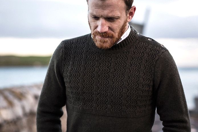 Inis Meain INIS MEÁIN Rare Button-Shoulder Wool Jumper - Small Size US S / EU 44-46 / 1 - 4 Thumbnail