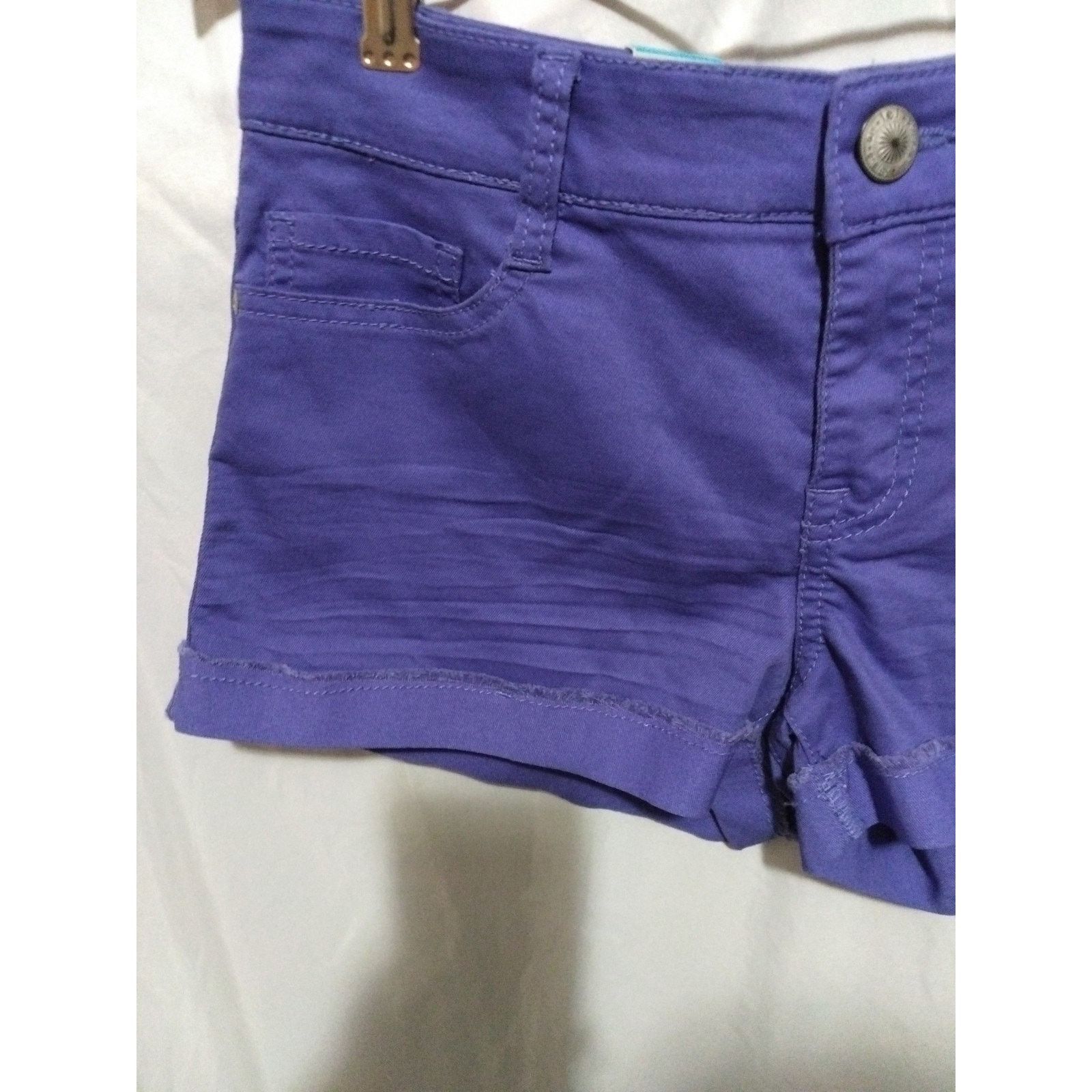 Other NWT LEI Jean Shorts Womens Junior 9 Purple Ashley Low Rise Size 32" / US 10 / IT 46 - 4 Thumbnail