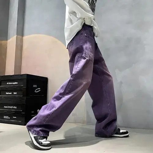 Japanese Brand Purple Wide Jeans Size US 34 / EU 50 - 5 Thumbnail