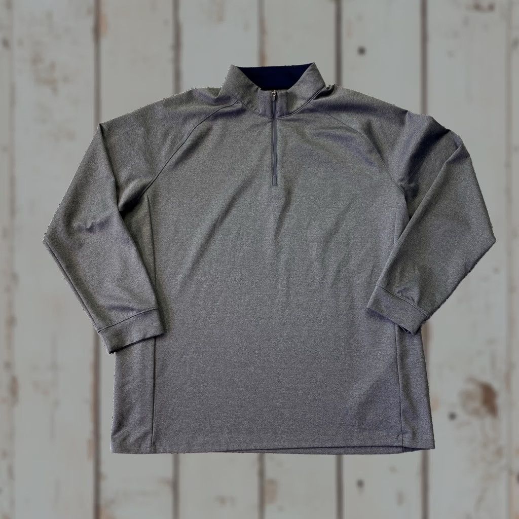 Mizzen+Main Mizzen Main Pullover Shirt Mens XL Grey 1/4 Zip Long Sleeve Mock Neck Size US XL / EU 56 / 4 - 1 Thumbnail