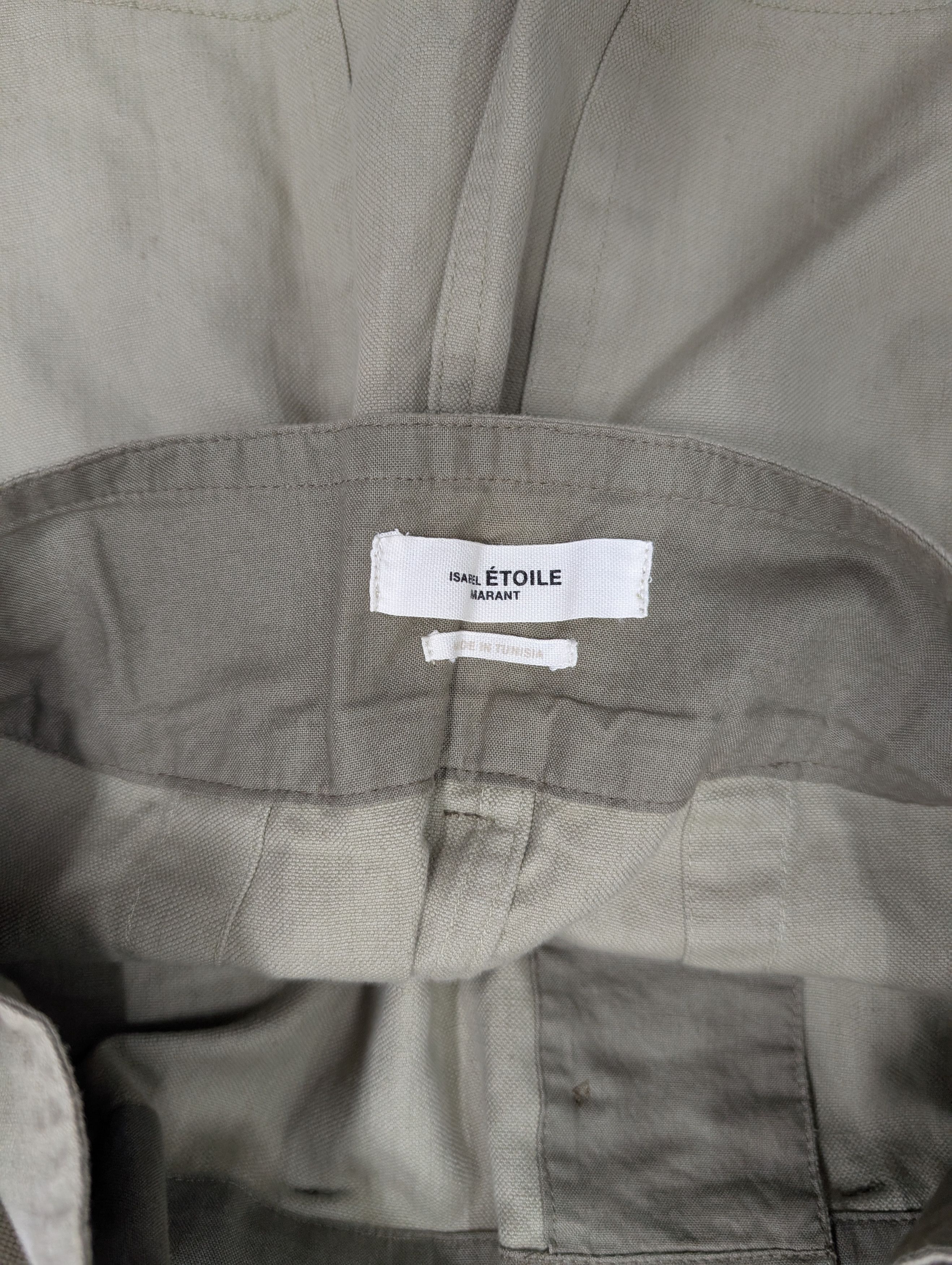 Isabel Marant Etoile Beige Canvas High Waist Belted Shorts Size 25" / US 0 / IT 36 - 4 Thumbnail