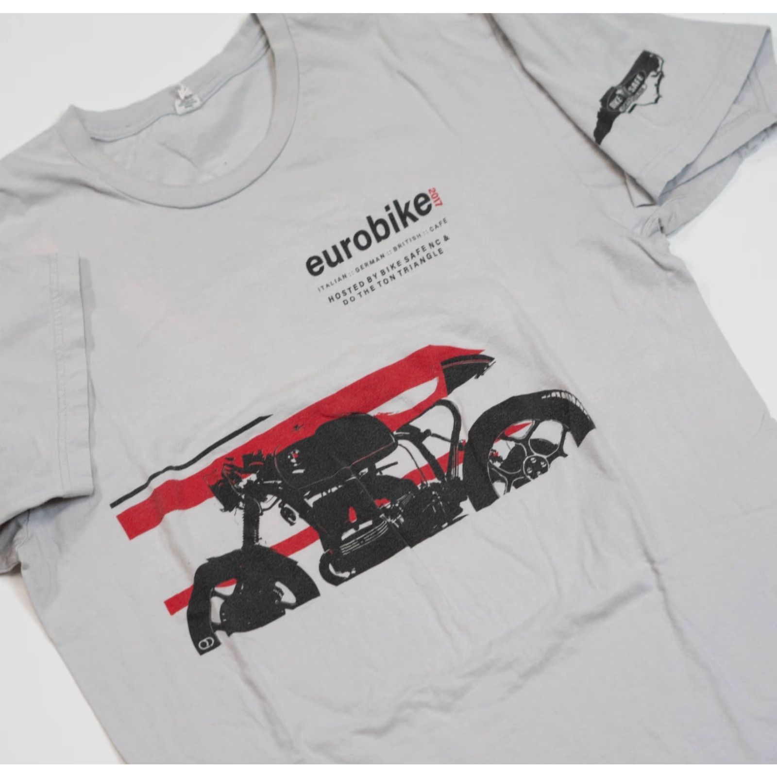 Anvil EuroBike BMW T-Shirt Men XL Grey Biker Rally 23x29 Short Sleeve Crew Neck Logo Cotton Anvil Regular Vintage: No (adjusted as per structure) Size US XL / EU 56 / 4 - 3 Thumbnail