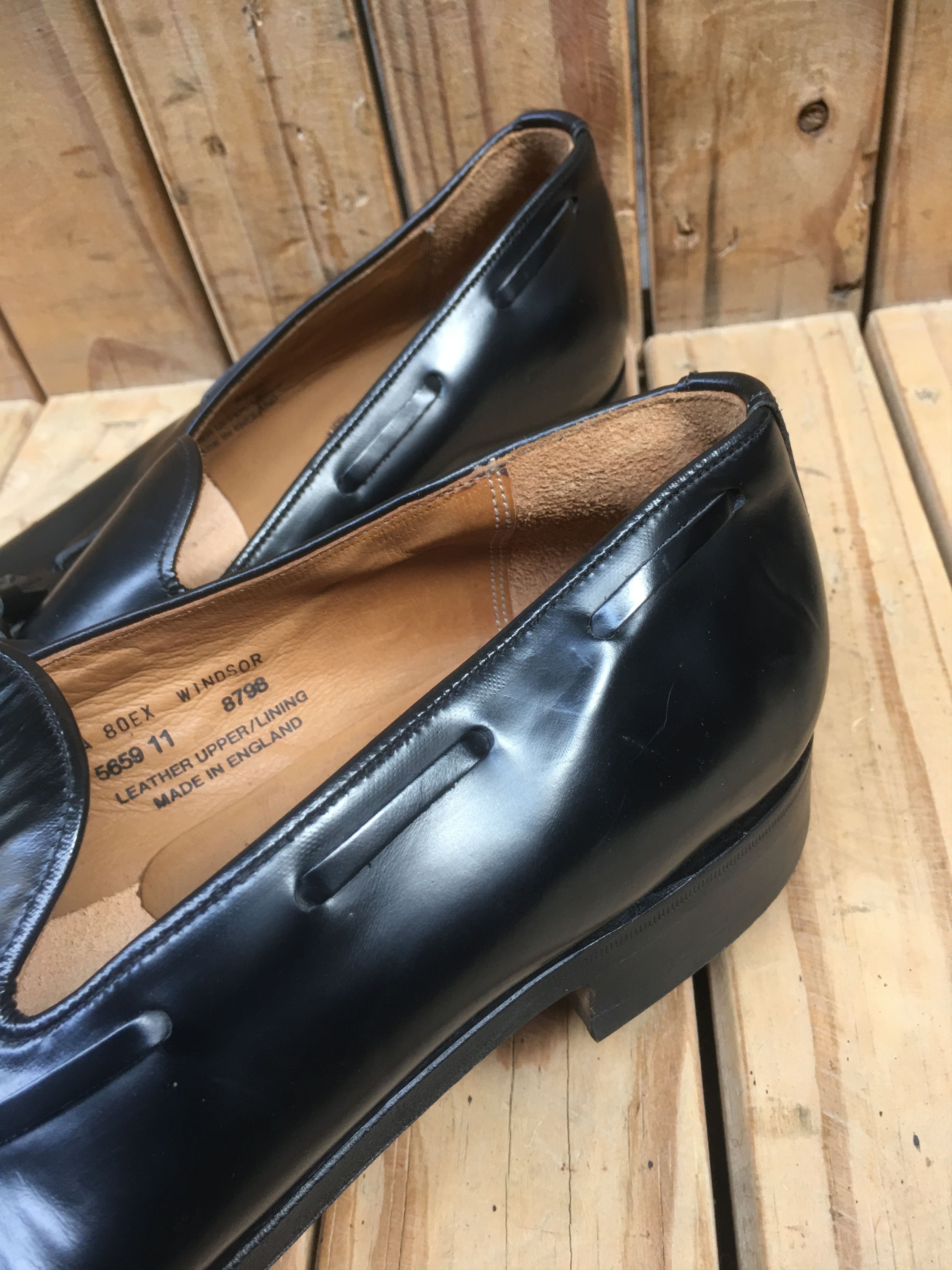 Alfred Sargent Alfred Sargent black Slip On Tassled Loafers Size US 12 Size US 12 / EU 45 - 15 Thumbnail