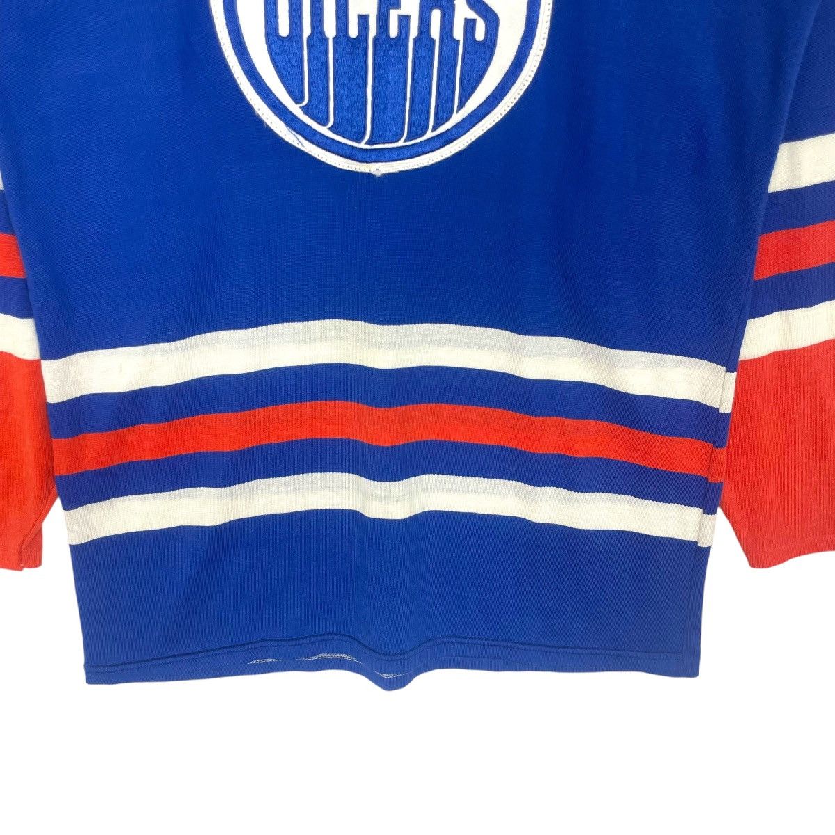 Hockey Skateboards Vintage 70s Oilers Hockey Jersey Distressed NFL V Neck Size US M / EU 48-50 / 2 - 6 Thumbnail