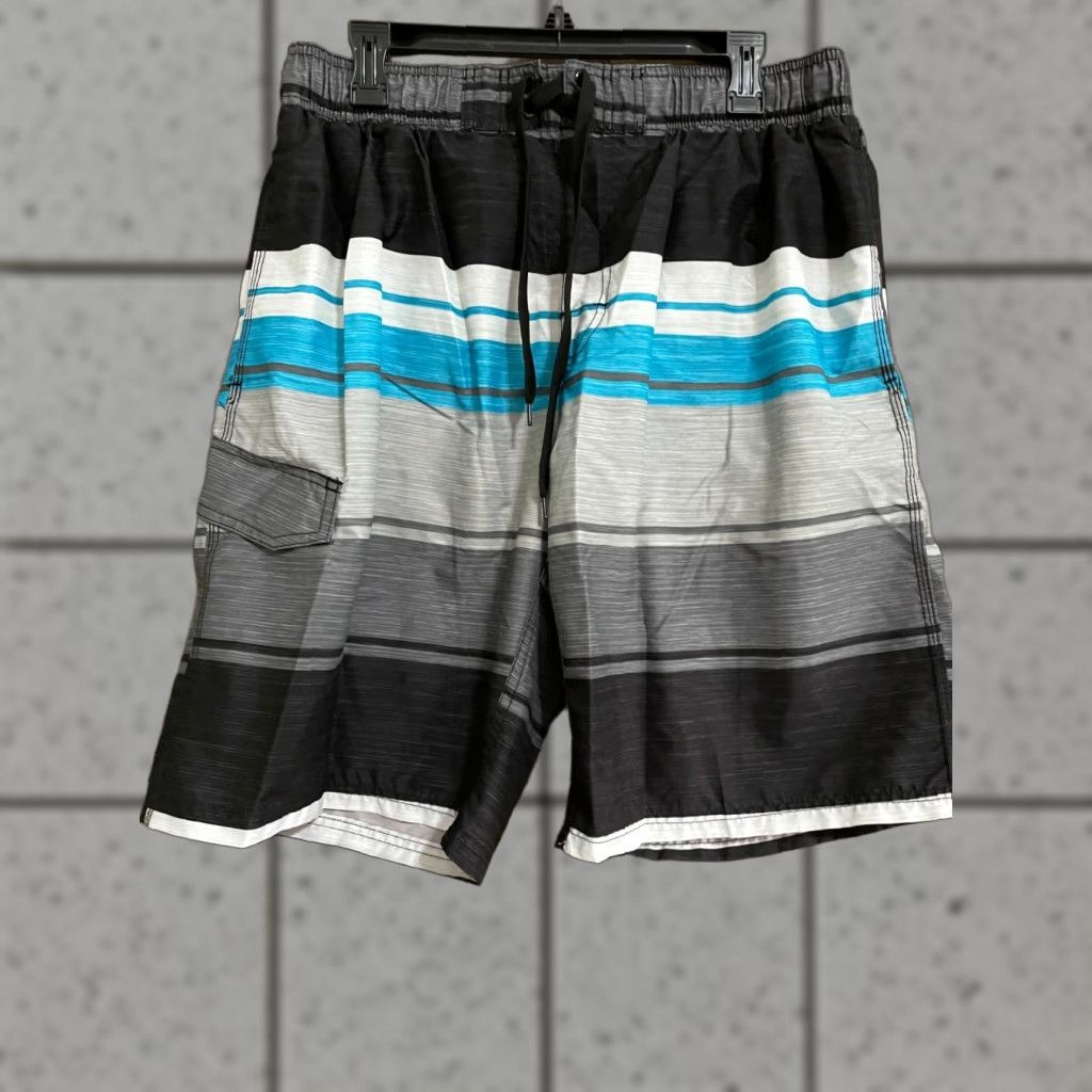 Vintage Kanu Surf Board Shorts Camouflage Mens XL Black Gray Blue Lined Size US 36 / EU 52 - 1 Thumbnail