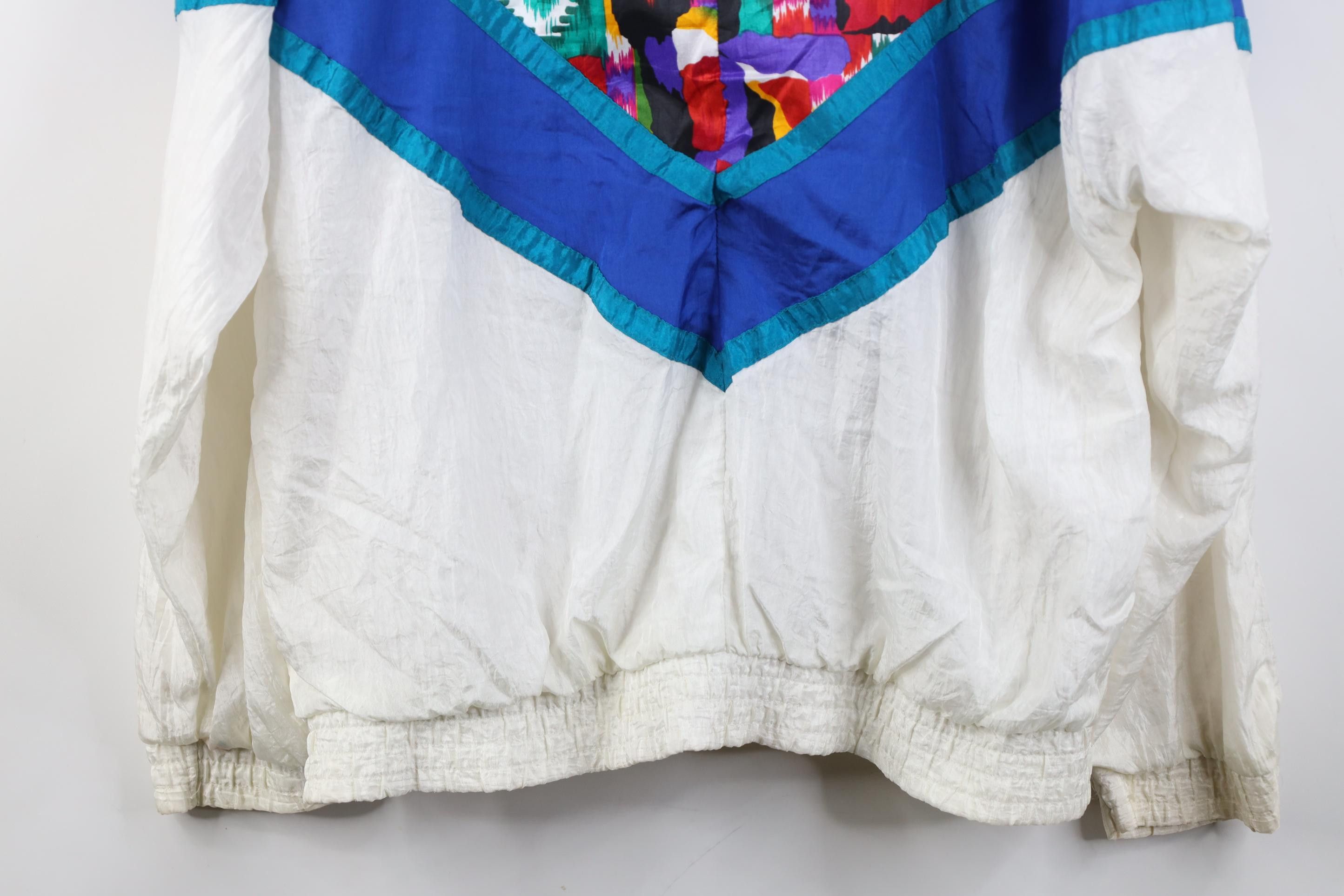 Vintage Vintage 90s Streetwear Rainbow Lined Windbreaker Jacket Size L / US 10 / IT 46 - 12 Thumbnail