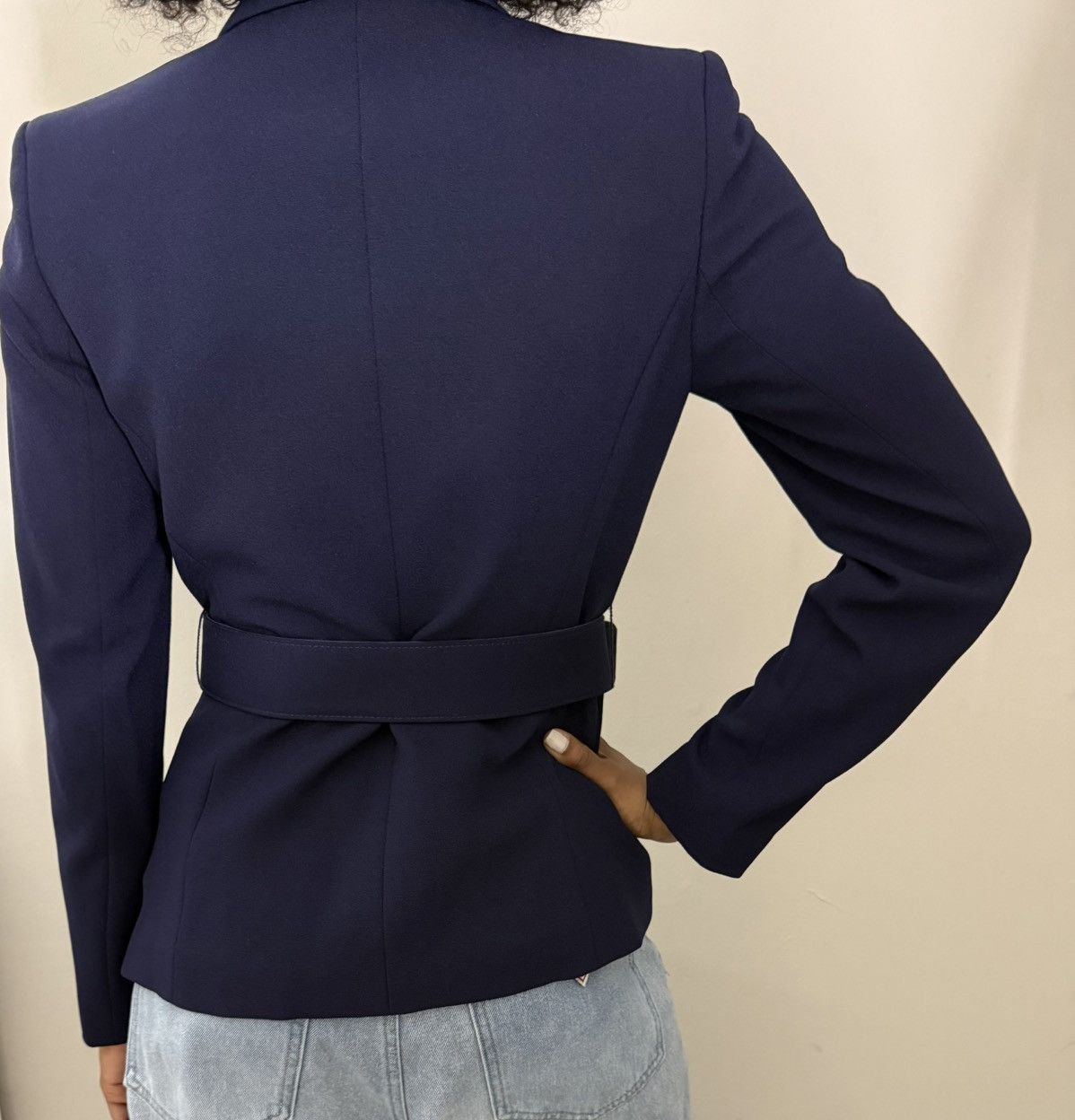 Elie Tahari Tahari ASL Blue Belted Blazer Size XS / US 0-2 / IT 36-38 - 2 Thumbnail