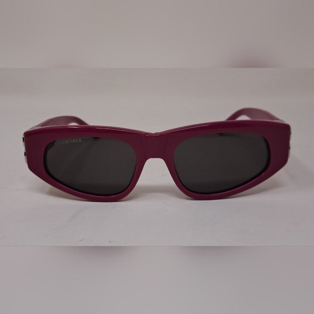Balenciaga Balenciaga Sunglasses Fuschia Gray BB Temples Oval Cat Eye Size ONE SIZE - 9 Thumbnail