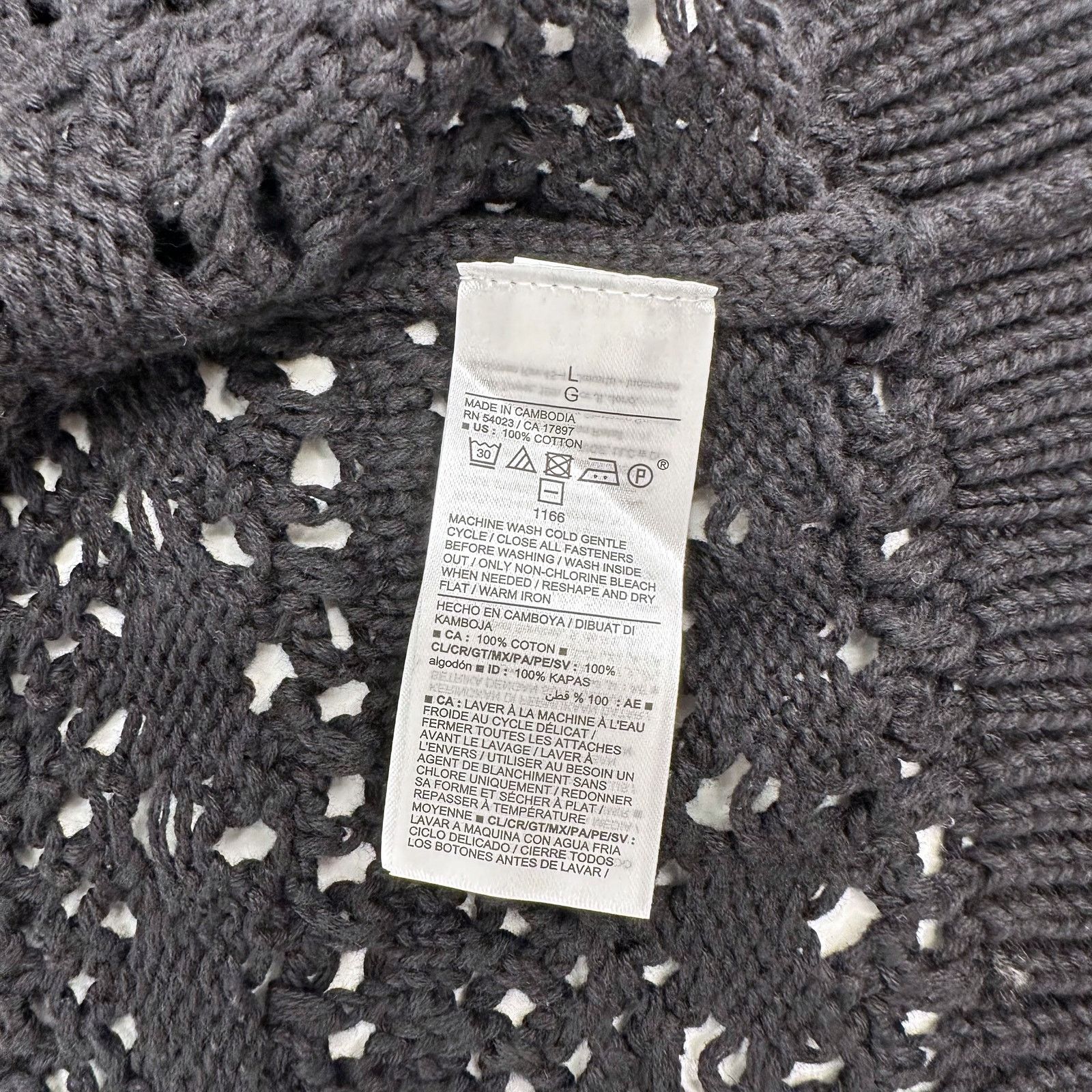 Old Navy Old Navy Sweater Cardigan Blackjack Chunky Open Knit L Size L / US 10 / IT 46 - 5 Thumbnail