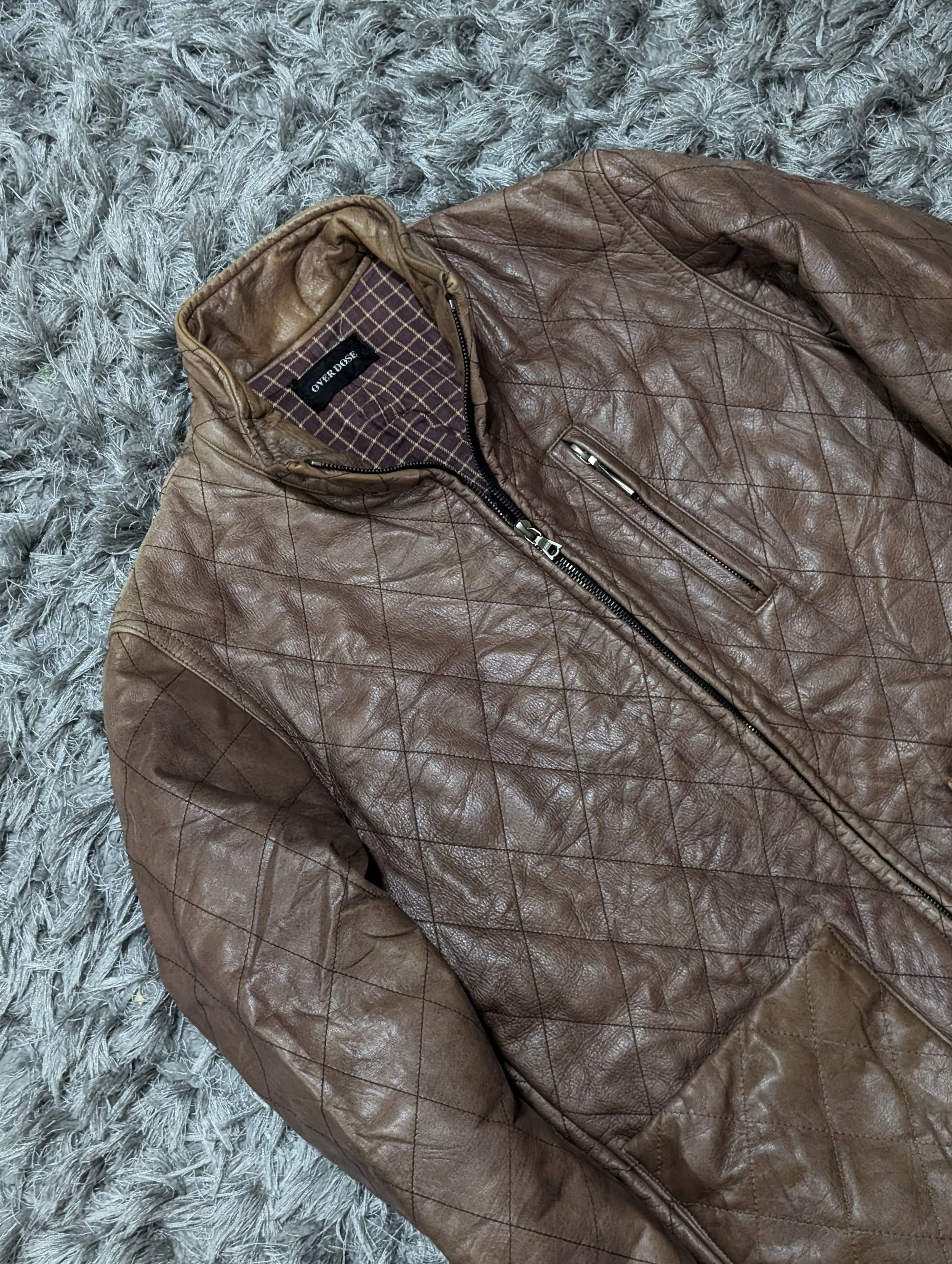 Japanese Brand Vintage Over Dose by The Creative Clan Leather Jacket Size US M / EU 48-50 / 2 - 5 Thumbnail