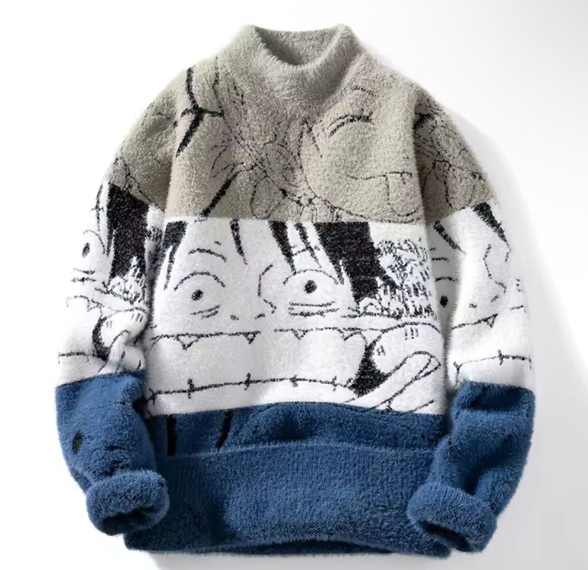 Other Street Retro Y2K Cartoon Anime Boy Big Teeth Knitwear Size L / US 10 / IT 46 - 1 Thumbnail