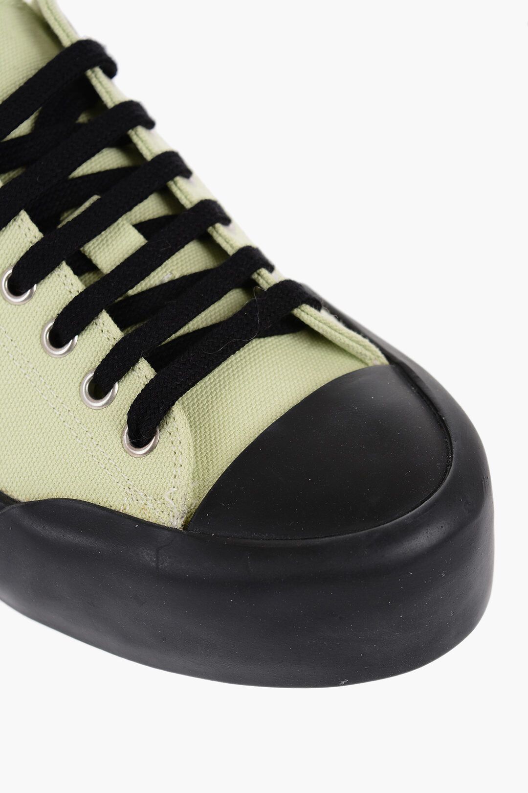 Jil Sander og1mm0625 Canvas Lace-up Sneakers in Light Green/Black Size US 10 / EU 43 - 5 Thumbnail