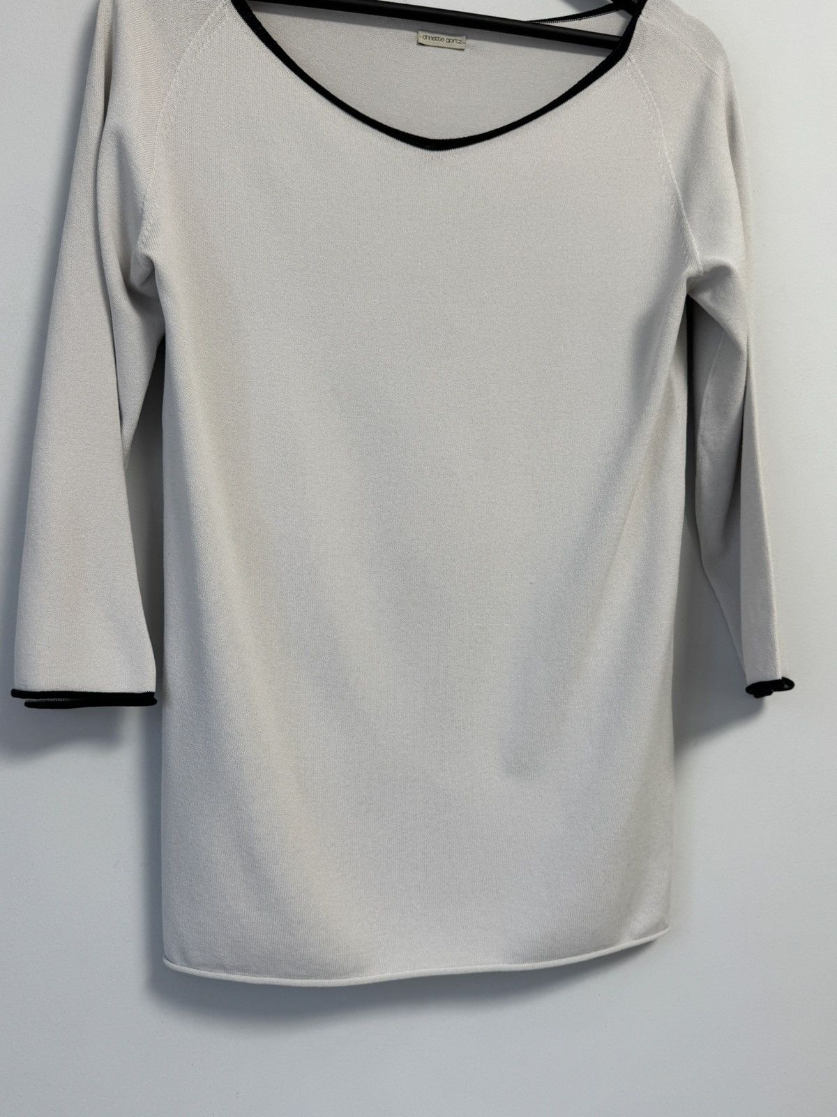 Annette Gortz Annette Gortz White Mesh Pullover Women's Sweater Size L / US 10 / IT 46 - 3 Thumbnail