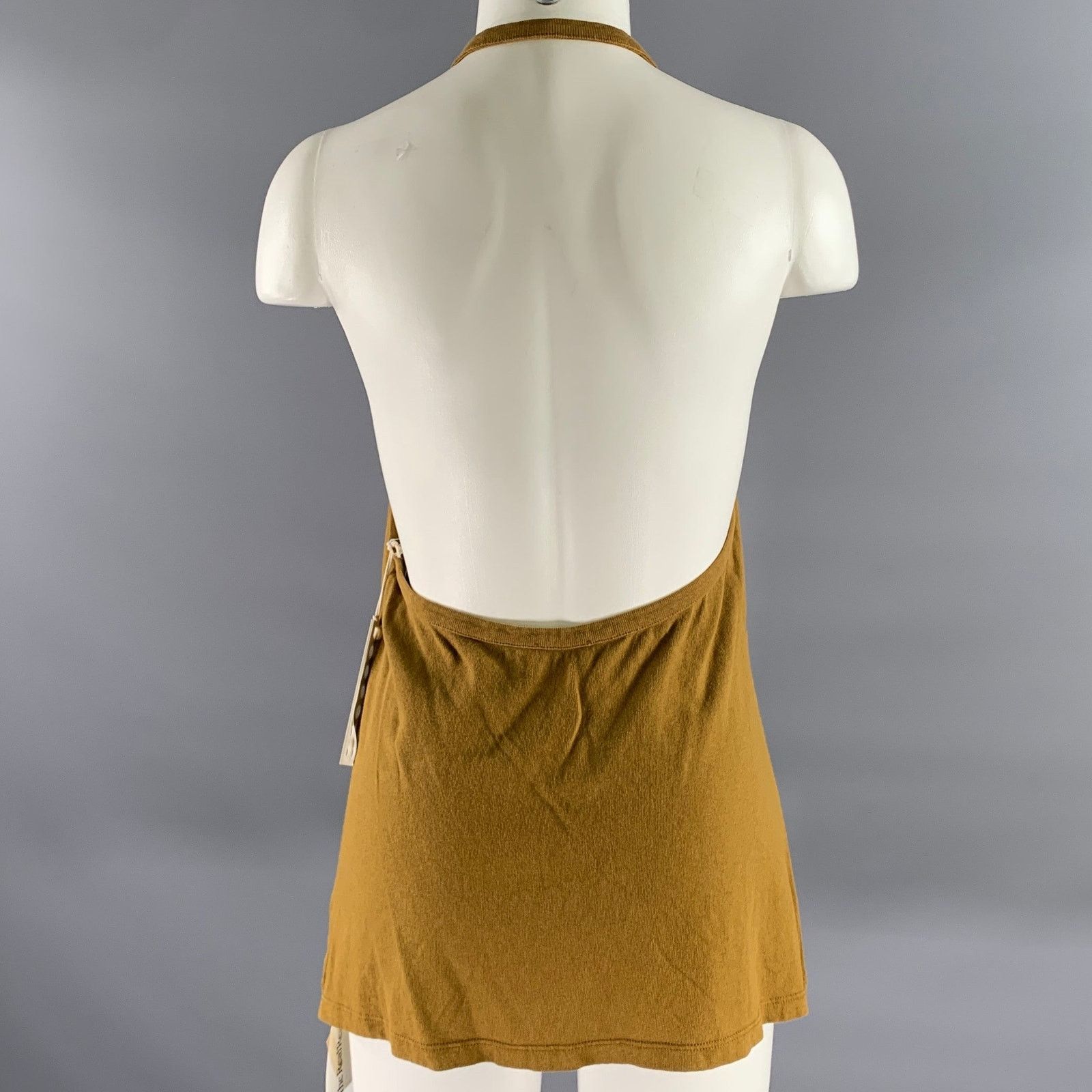 KHAITE KHAITE Size L Brown Cotton Halter Top Size L / US 10 / IT 46 - 4 Thumbnail