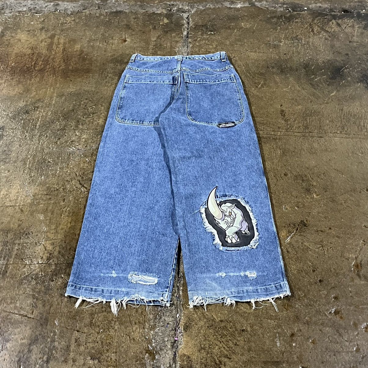 JNCO × Vintage CRAZY VINTAGE JNCO RHINO JEANS Y2K ENDANGERED SPECIES RAVE Size US 34 / EU 50 - 1 Thumbnail