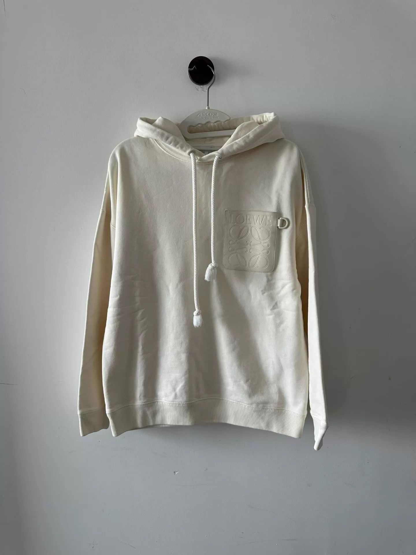 Loewe LOEWE White Leather Patch Hoodie XS Size XS / US 0-2 / IT 36-38 - 1 Thumbnail