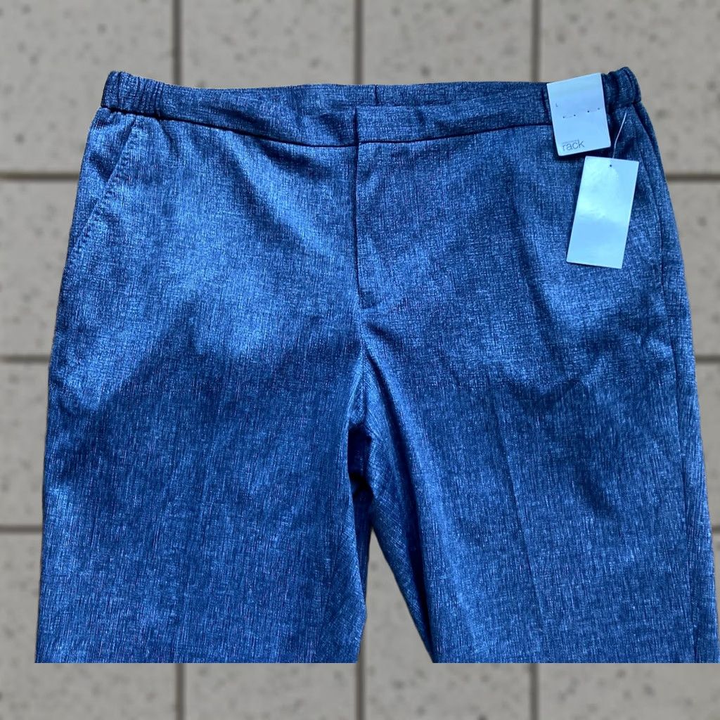 Nordstrom NWT Nordstrom Dress Pants Womens Navy Blue Size L Stretch Trousers Size 36" / US 14 / IT 50 - 1 Thumbnail