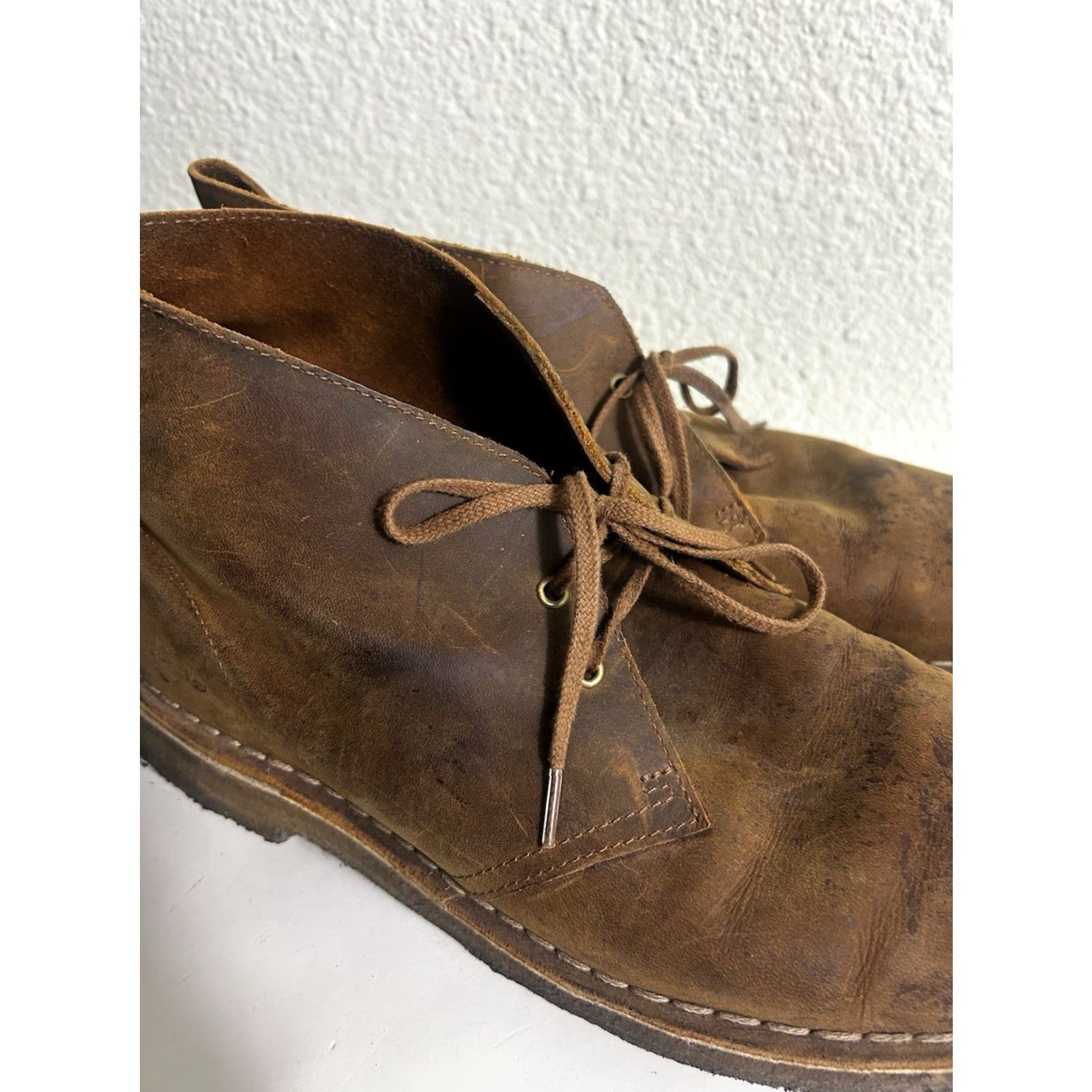 Clarks Clarks Desert Boot Mens 10.5 Ankle Boot Lace Up Leather Brown Bodied Desert Shoe Mens Brown 10.5 Lace Up Leather Desert Boot Shoes Mens Size US 11 / EU 44 - 3 Thumbnail