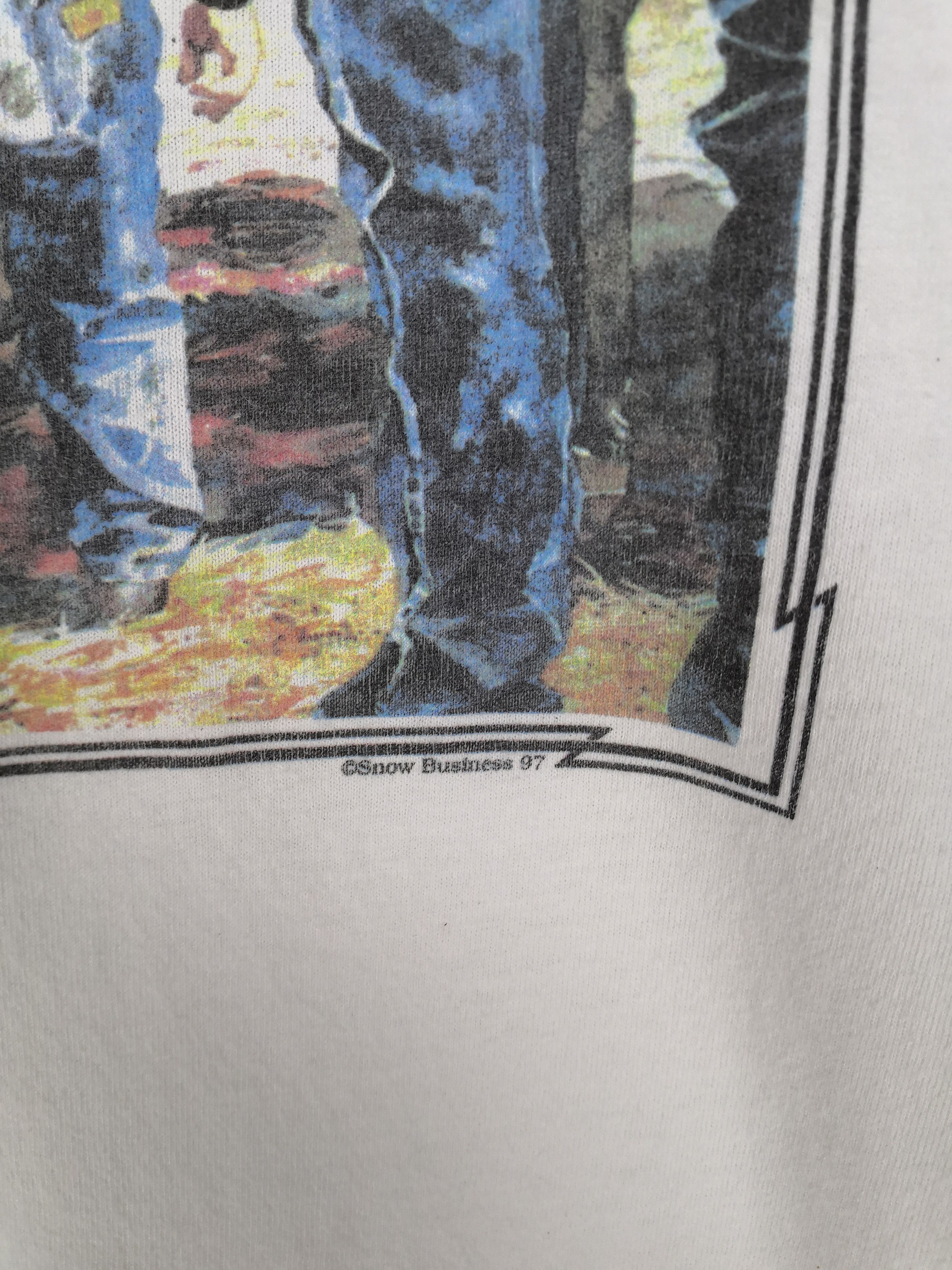 Vintage Vintage 90s Snow Business 97 T-Shirt Art Tee Size US M / EU 48-50 / 2 - 5 Thumbnail