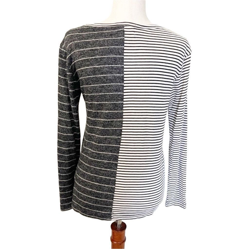 Anthropologie NWOT Anthropologie Black & White Striped Long-Sleeve Top, XS Size XS / US 0-2 / IT 36-38 - 6 Thumbnail