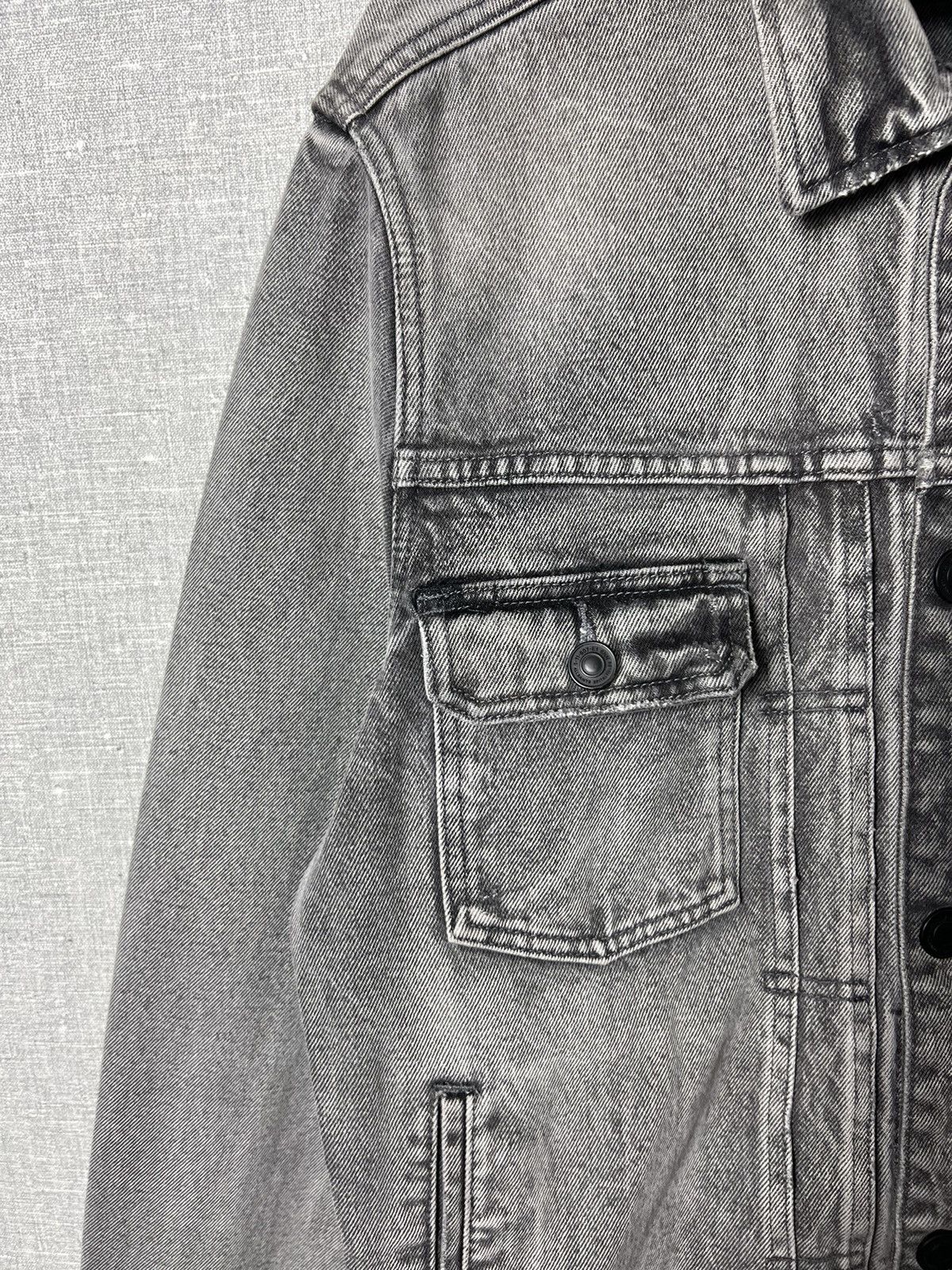 All Saints Bohmer Distressed Denim Jean Jacket Size M