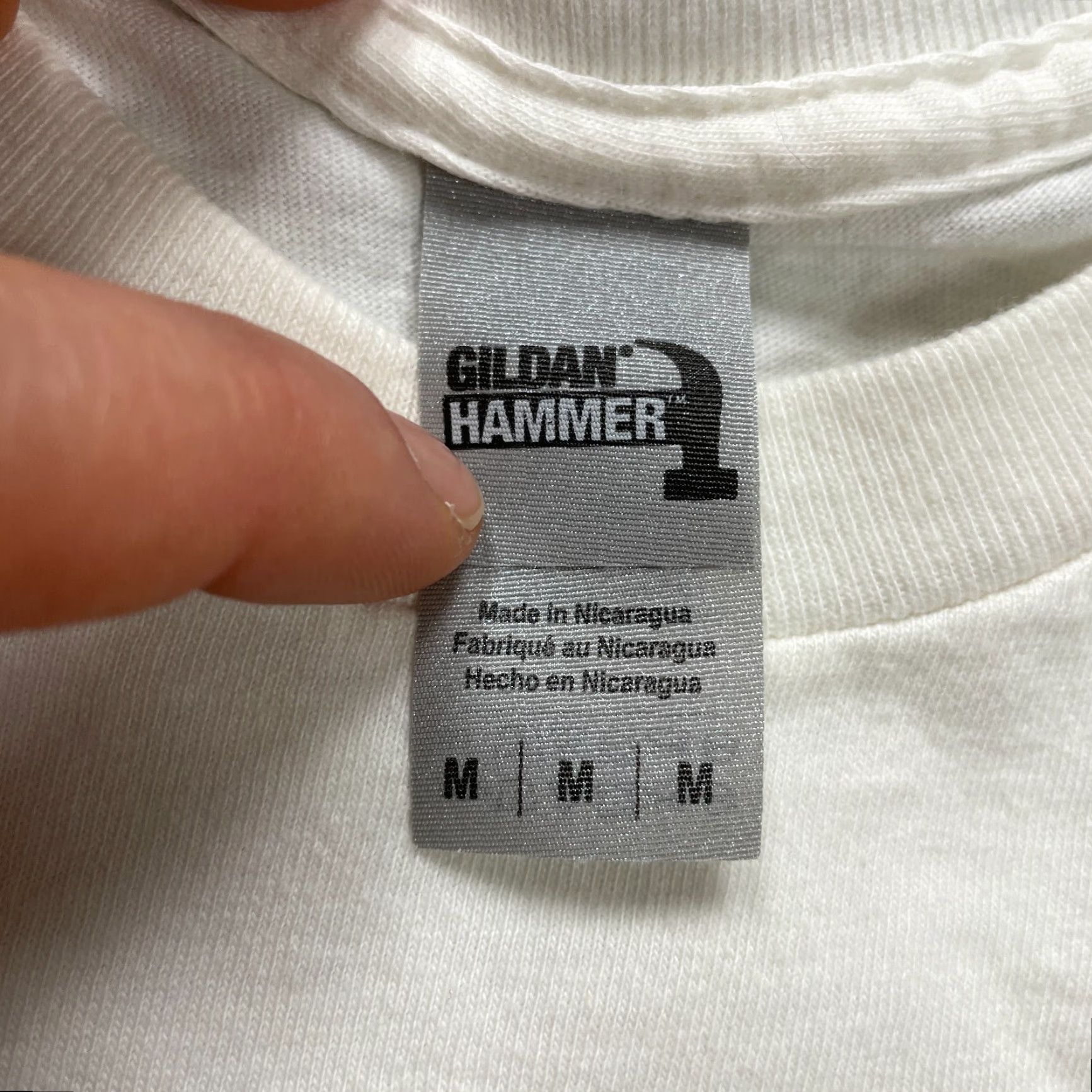 Gildan Gildan Hammer Crew Neck T-Shirt Unisex Medium White Graphic Milwaukee Cotton Tee Size US M / EU 48-50 / 2 - 5 Thumbnail