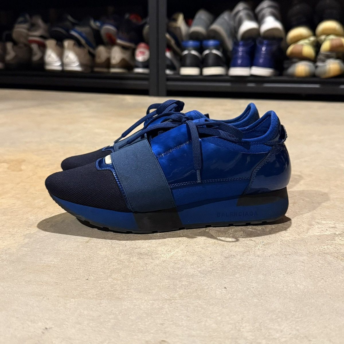 Balenciaga Balenciaga Race Runner Patent Leather Mesh Sneakers EU 37 Size US 7 / IT 37 - 2 Thumbnail