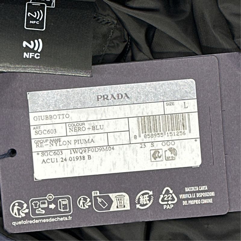 Prada Prada SS24 Black Logo Hoodie Jacket-2506 Size US L / EU 52-54 / 3 - 6 Thumbnail