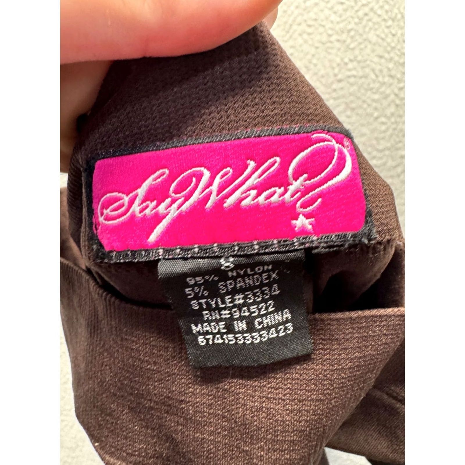 Vintage Say What? Leggings Brown Nylon Spandex 28.5" Inseam S Womens Size 28" / US 6 / IT 42 - 3 Thumbnail