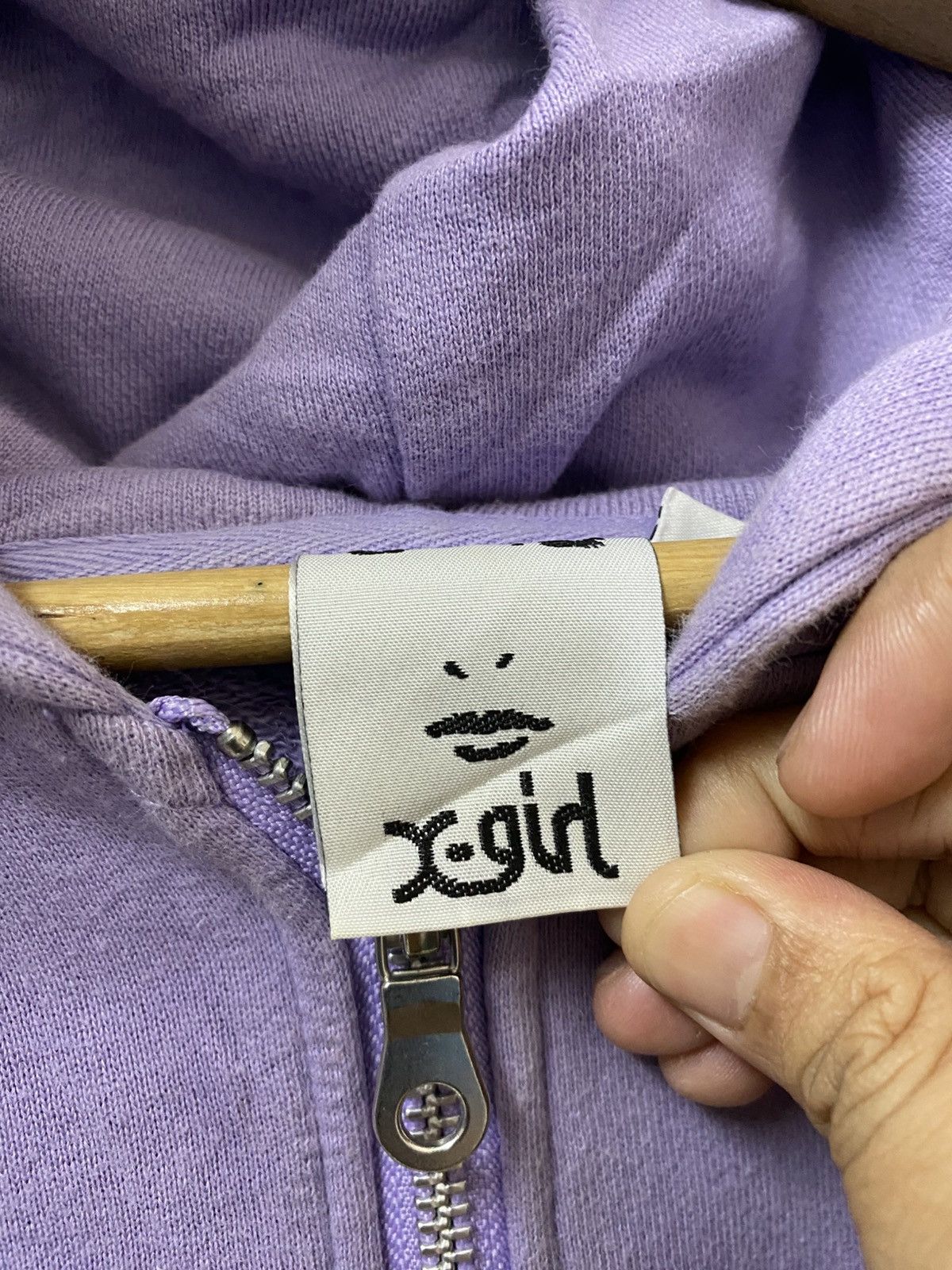 X-Girl X Girl Hoodie Zipper Purple Colour Size L / US 10 / IT 46 - 8 Thumbnail