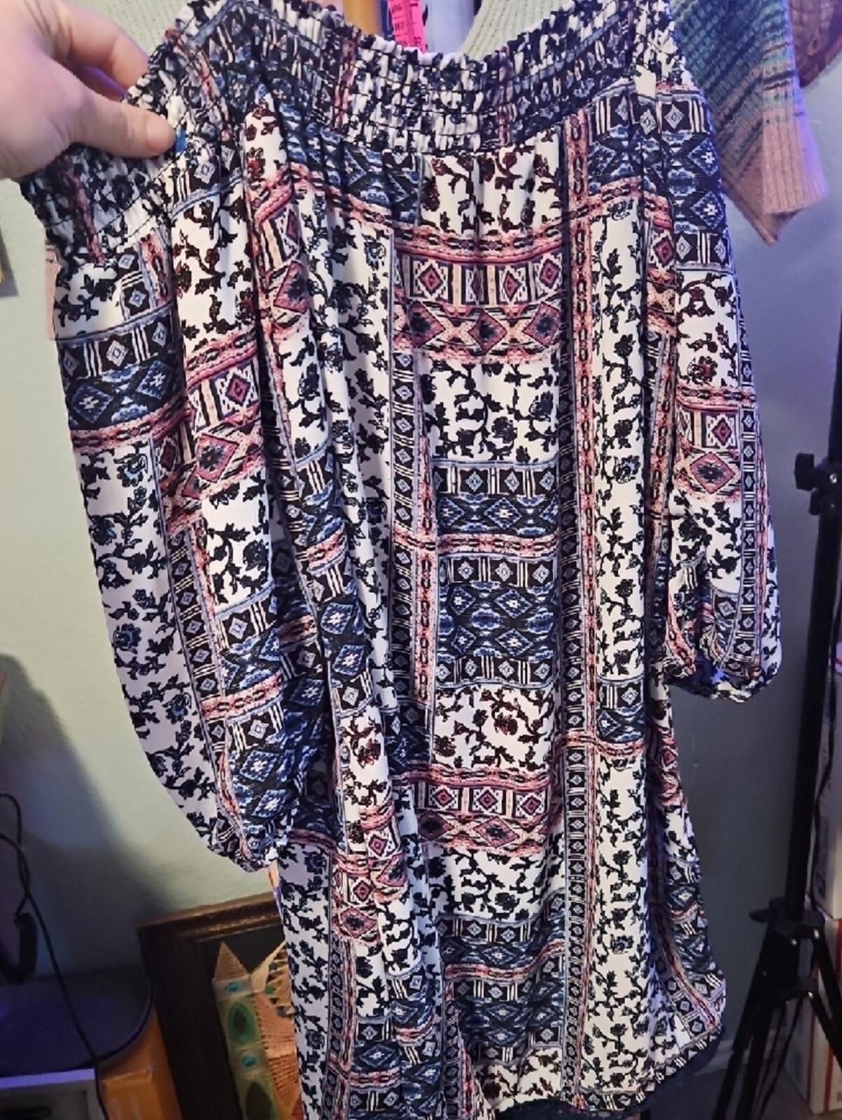 NEXT Boho Print Off-Shoulder Maxi Dress in Multi Size M / US 6-8 / IT 42-44 - 5 Thumbnail
