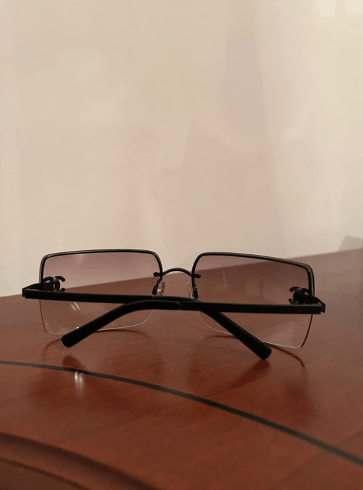 Chanel × Vintage CHANEL Sunglasses 4092-B Rimless Rhinestone 4017 Vintage Size ONE SIZE - 4 Thumbnail