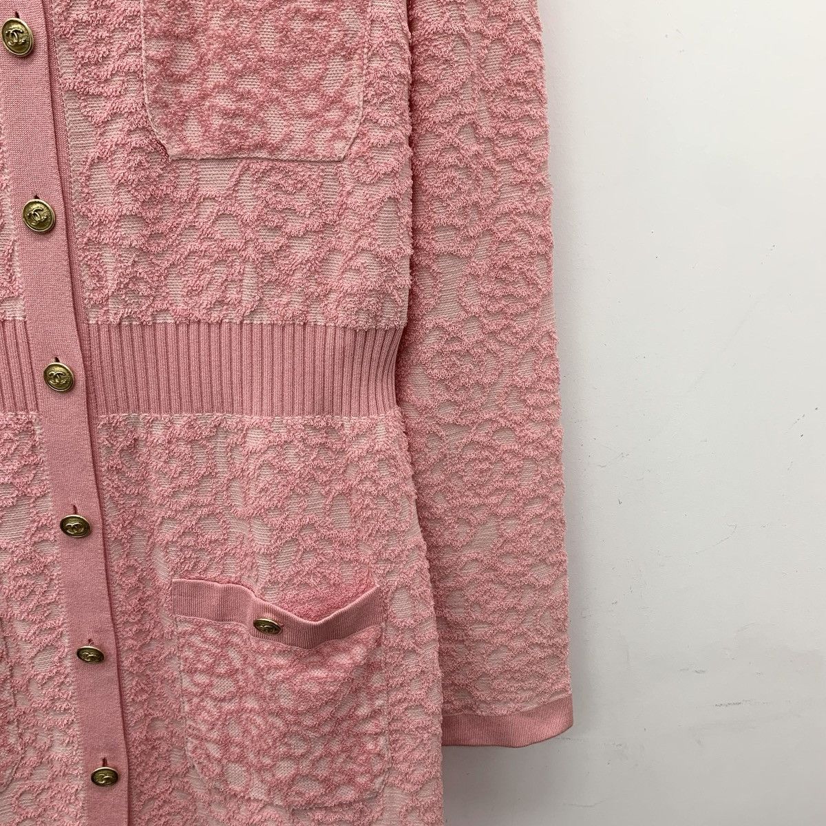 Chanel Chanel Pink Round Neck Long Sleeve Knitted Dress K26WX Size S / US 4 / IT 40 - 4 Thumbnail