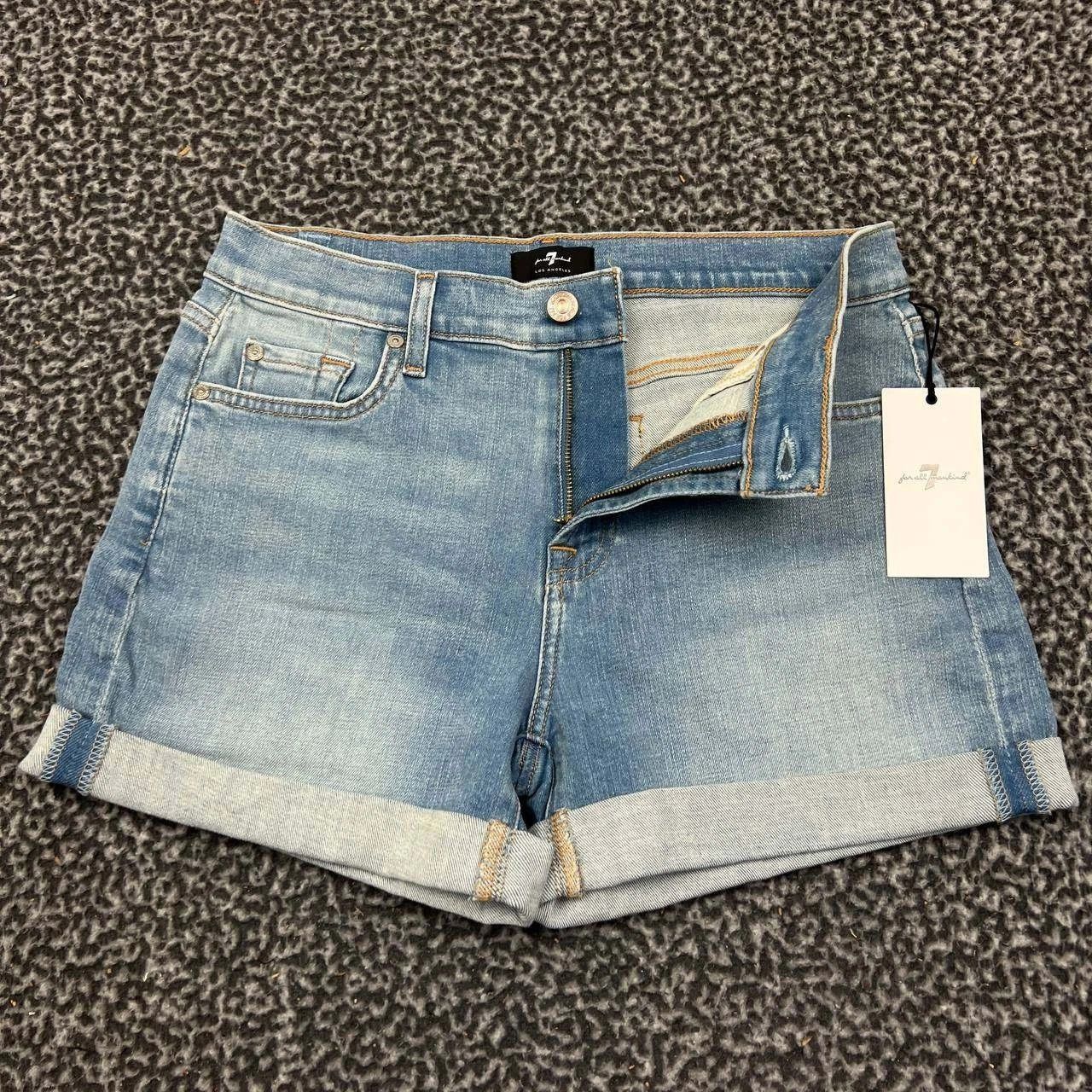 7 For All Mankind 7 For All Mankind Jeans Shorts Women 27 Denim Faded Pockets Size 27" / US 4 / IT 40 - 1 Thumbnail