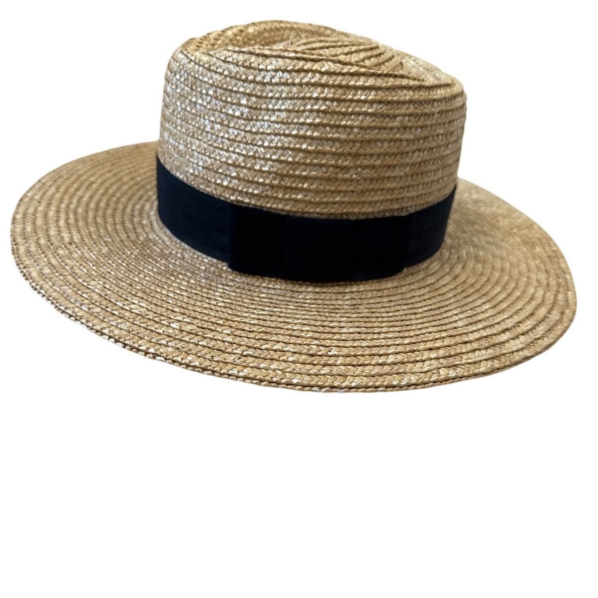 Brixton BRIXTON Joanna Wheat Straw Hat Black Ribbon Size Medium Size ONE SIZE - 3 Thumbnail