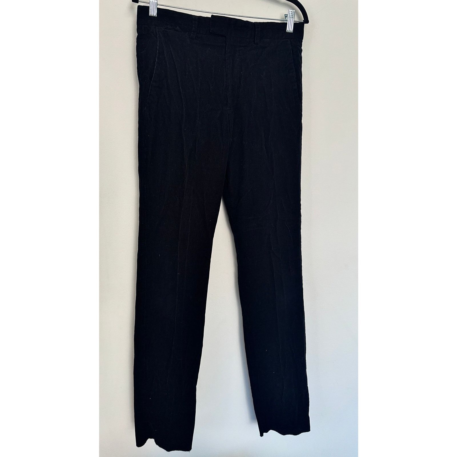 agnes b. Agnès B Men's Black Cotton Corduroy Jamey Pants Size US 33 - 1 Thumbnail