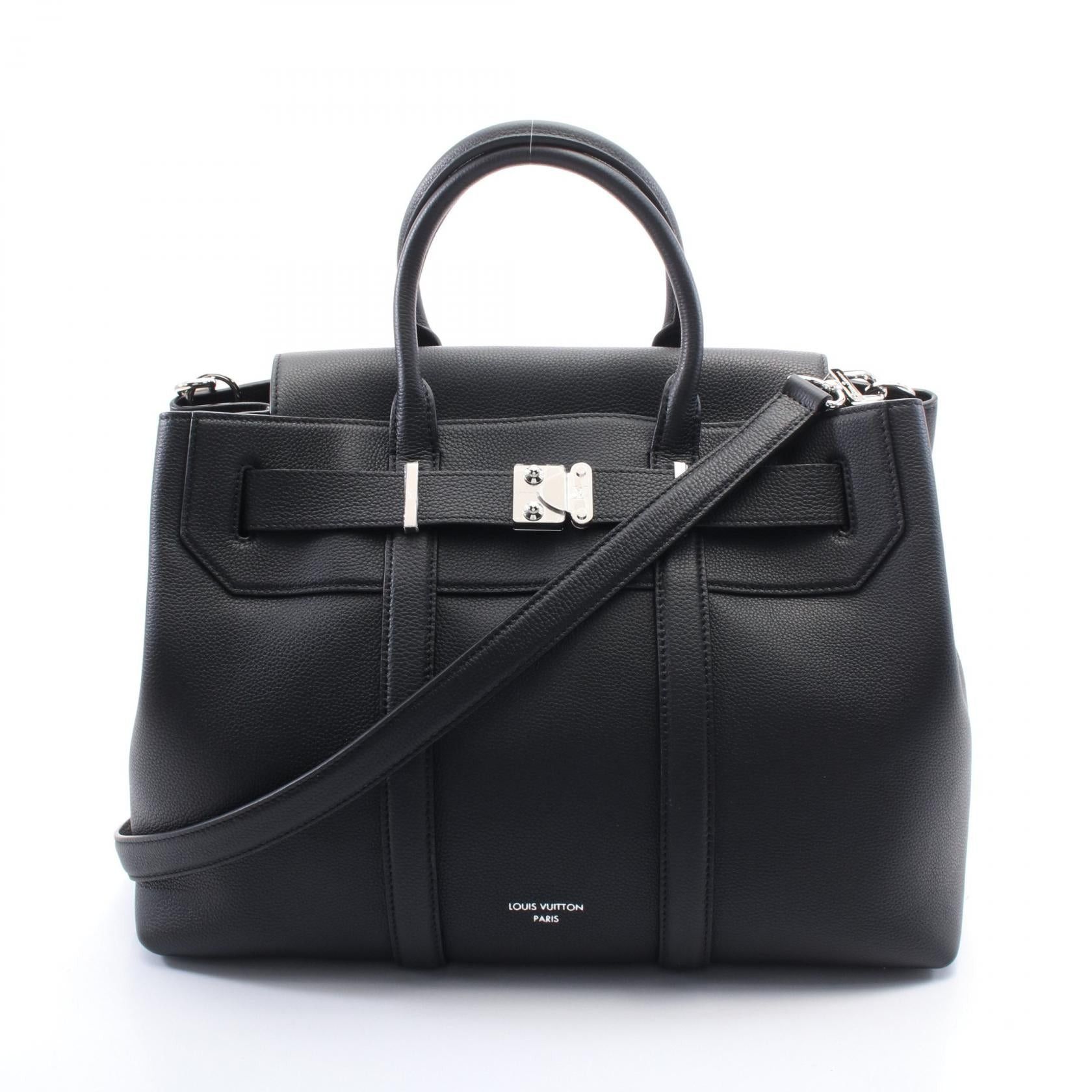 Louis Vuitton Louis Vuitton Georges Tote Mm Handbag Bag Leather Black Size ONE SIZE - 1 Thumbnail