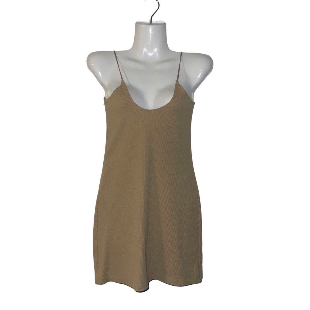 Abercrombie & Fitch Soft Collection Fit To Flatter Ribbed Mini Spaghetti Dress Size S / US 4 / IT 40 - 1 Thumbnail