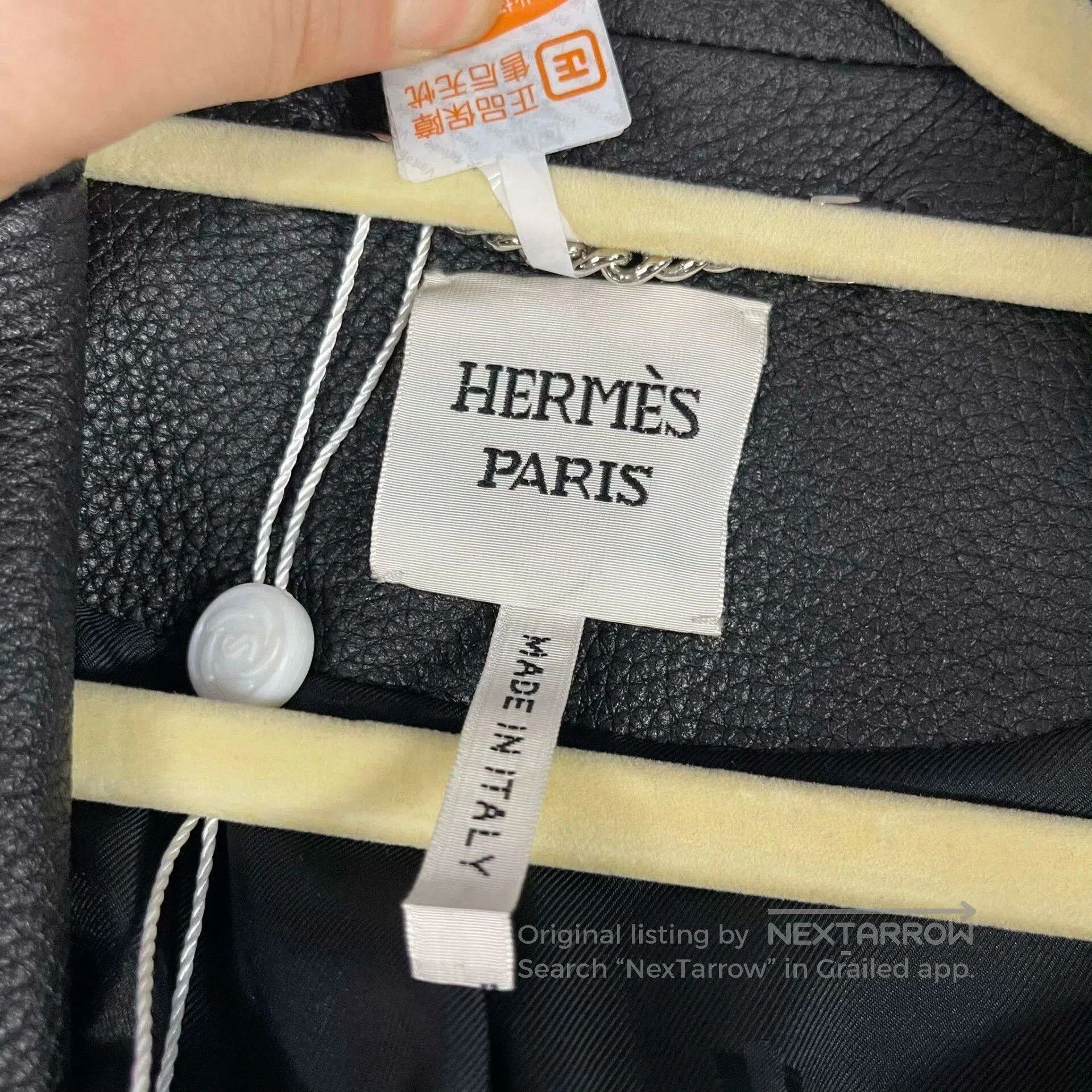 Hermes Hermes Black Cowhide Blazer. Size XS / US 0-2 / IT 36-38 - 3 Thumbnail
