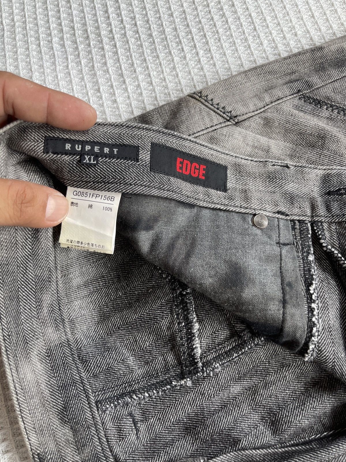 Japanese Brand Rare🔥Japanese Designer EDGE RUPERT Flared Bootcut Jeans Size US 35 - 8 Thumbnail