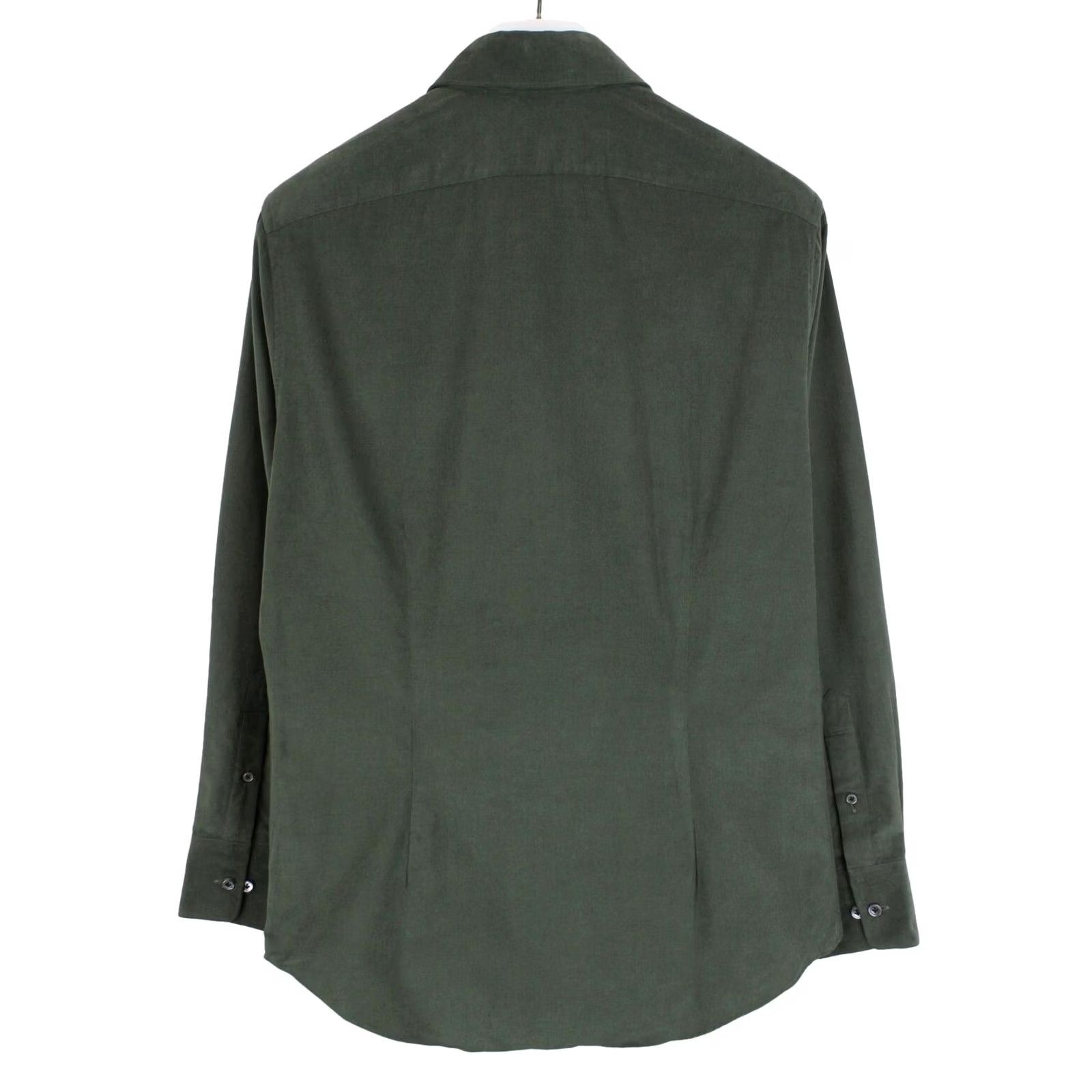 Suitsupply Suitsupply Shirt Men's XL Extra Slim Fit Cutaway Collar Green Button Up Size US XL / EU 56 / 4 - 2 Thumbnail