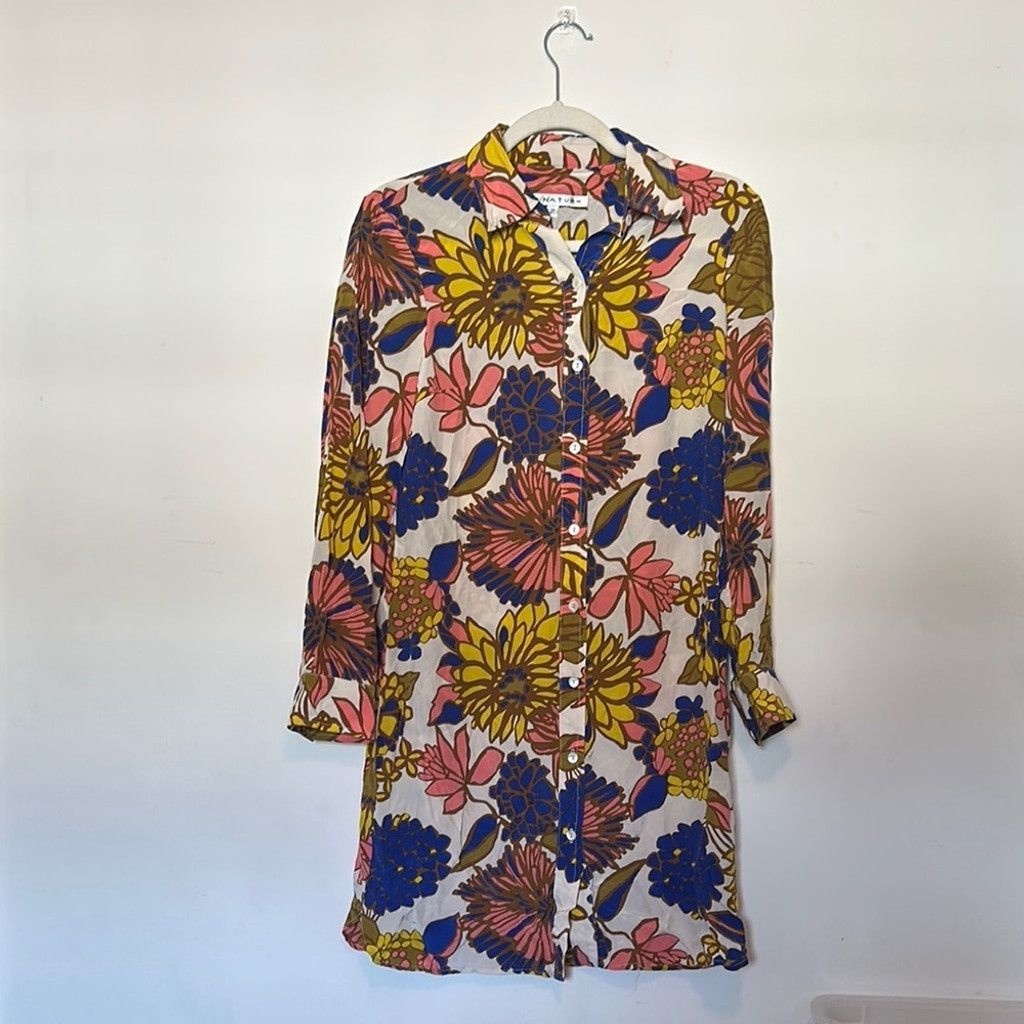 Trina Turk Trina Turk- Floral Button-Up Dress Size XS / US 0-2 / IT 36-38 - 1 Thumbnail