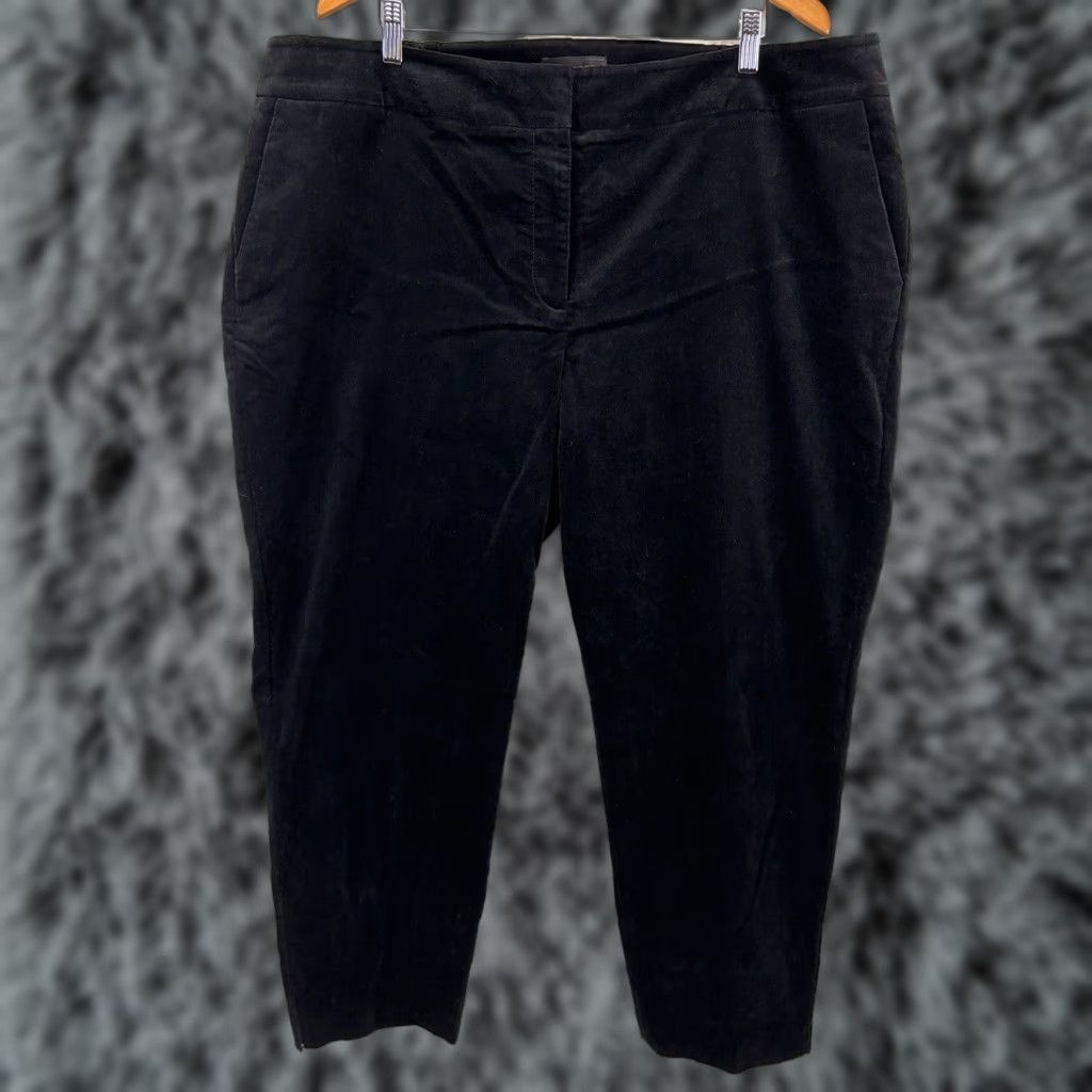 Talbots Talbots Hampshire Ankle Velvet Pants Plus Size 22W Black Women’s Size 40" / US 18 - 1 Thumbnail