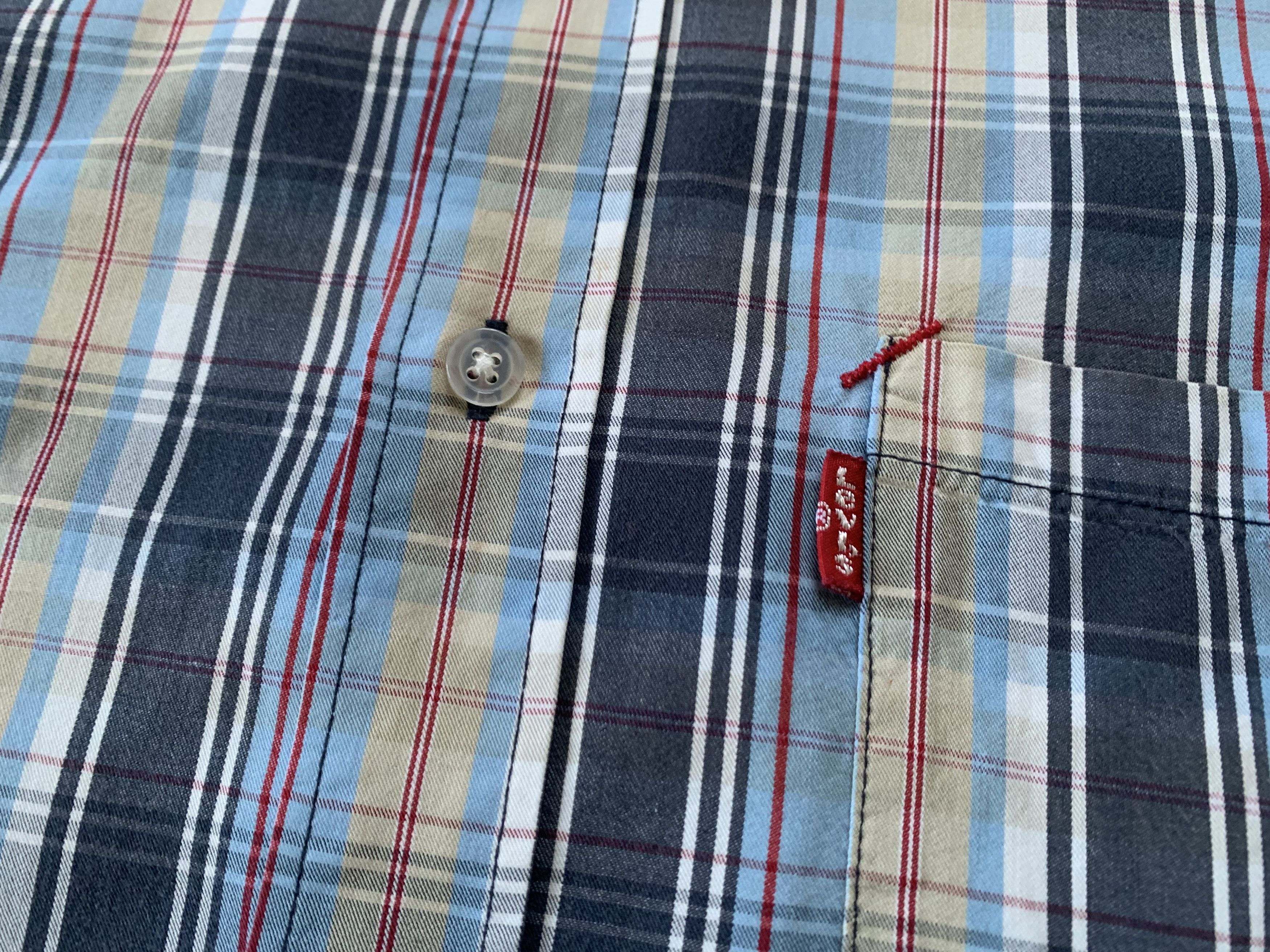 Levi's × Levi's Vintage Clothing × Vintage Levis Red Tab Pocket Plaid Short Sleeve Shirt Button Size US M / EU 48-50 / 2 - 5 Thumbnail