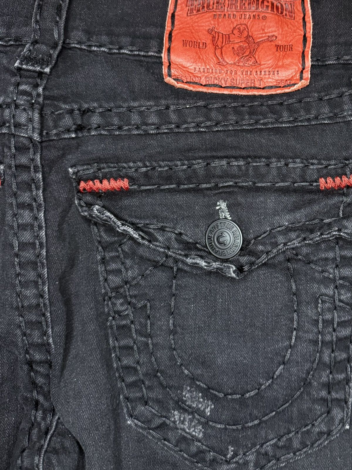 True Religion True Religion Ricky Super T Jeans Black Size US 30 / EU 46 - 5 Thumbnail