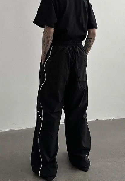 Japanese Brand × Vintage Y2K 2000s retro side swirl line baggy pants Size US 32 / EU 48 - 6 Thumbnail